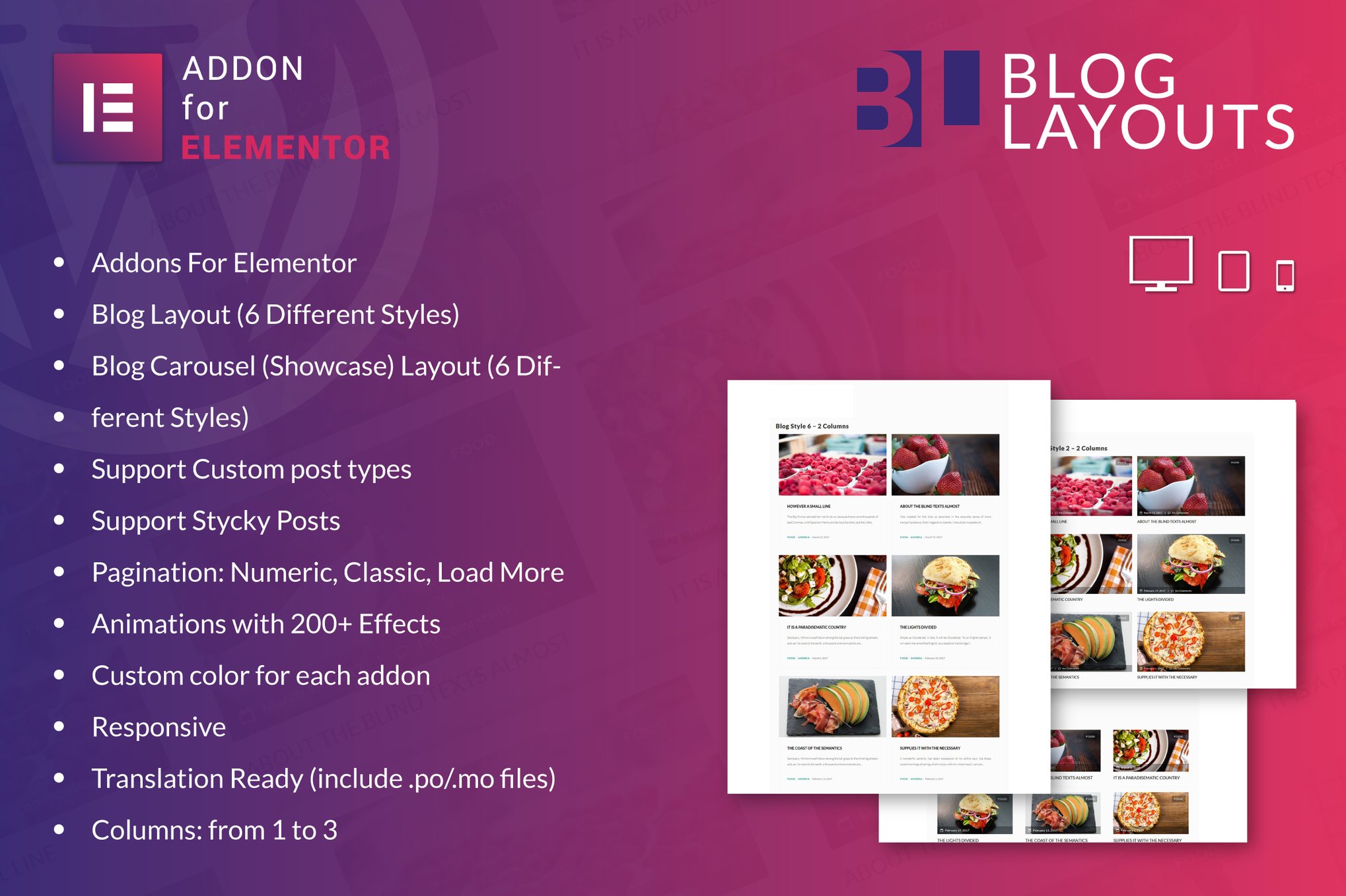 Blog Layouts For Elementor Wordpress Plugin