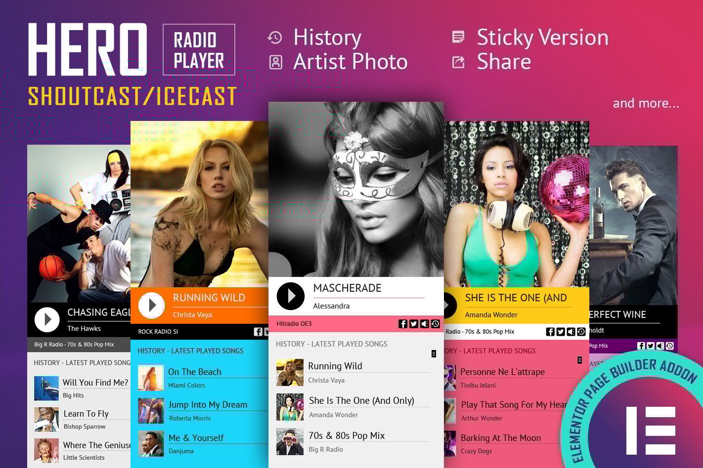 Hero – Shoutcast Icecast Radio Player – Elementor
