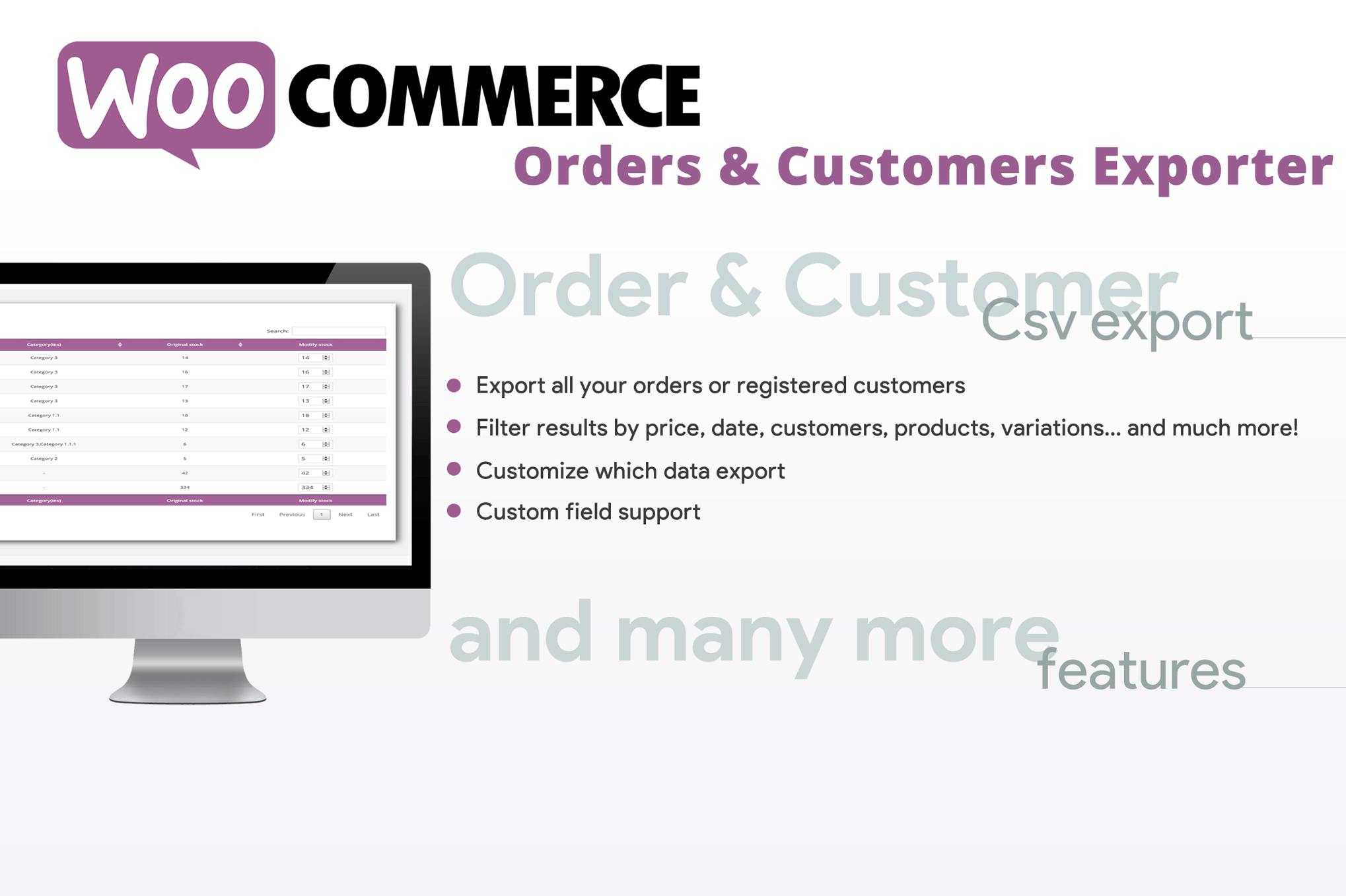 Woocommerce Orders & Customers Exporter