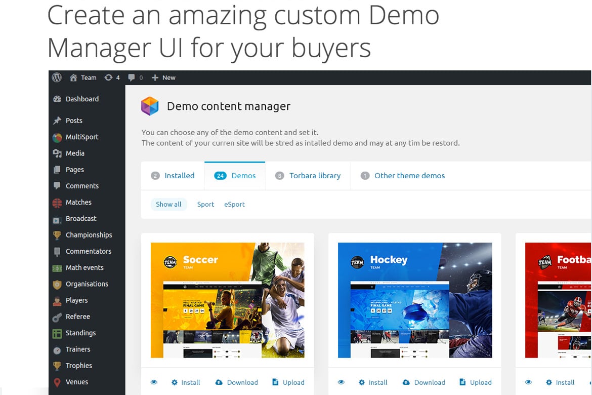 Wordpress Demo Content Manager
