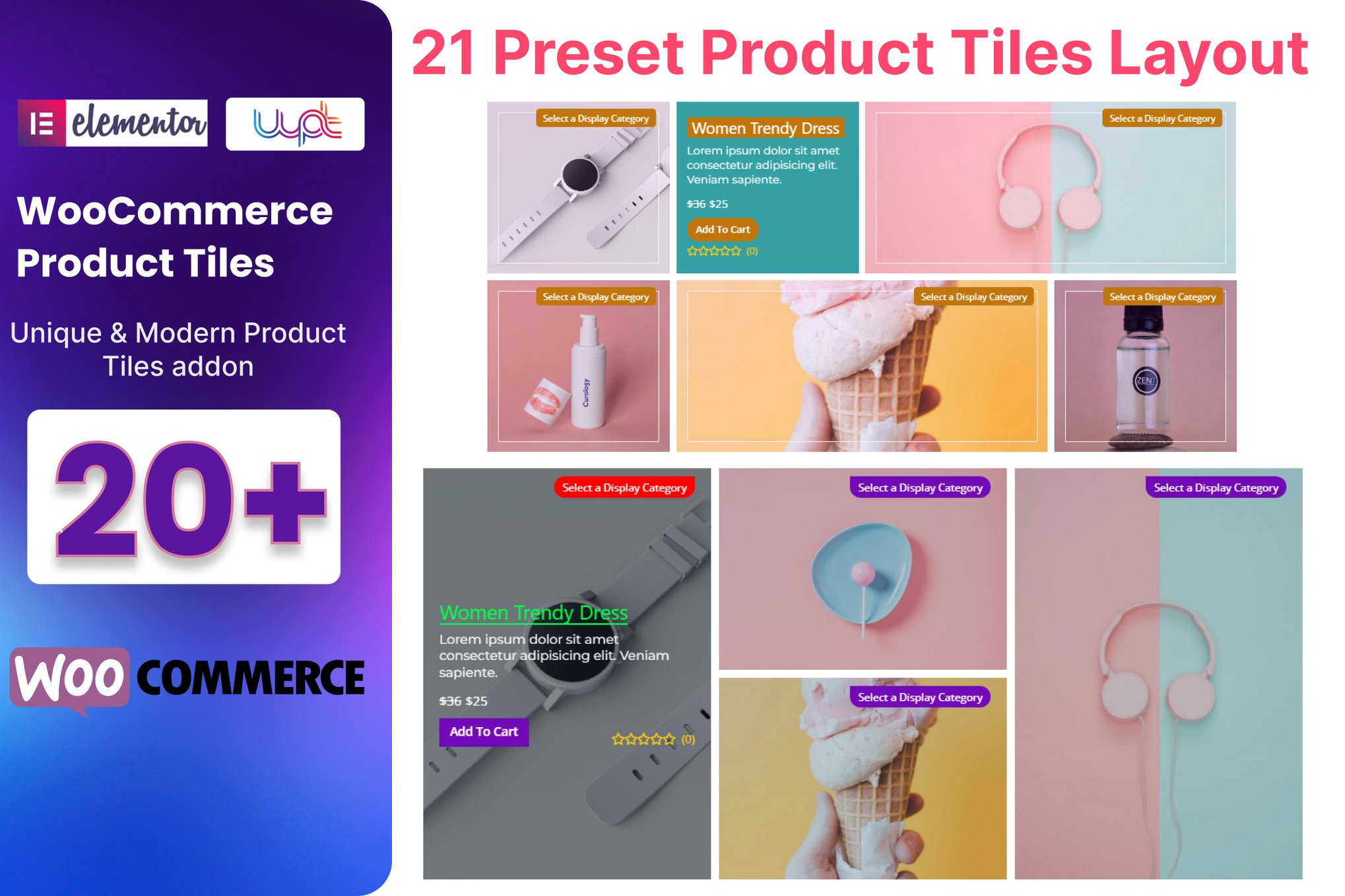 Woocommerce Product Tiles Addon For Elementor