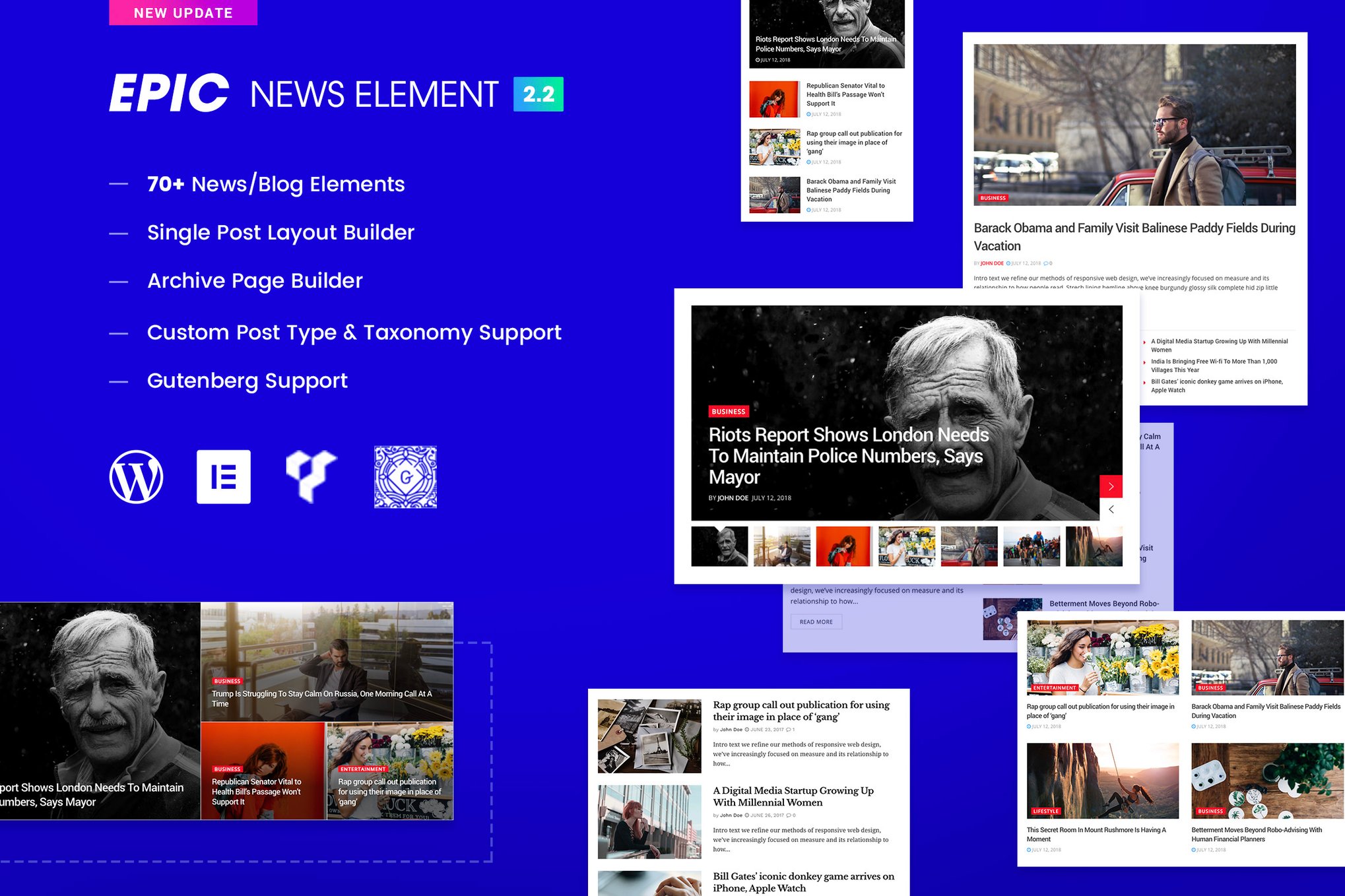 Epic News Elements – Elementor & Wpbakery Add-Ons