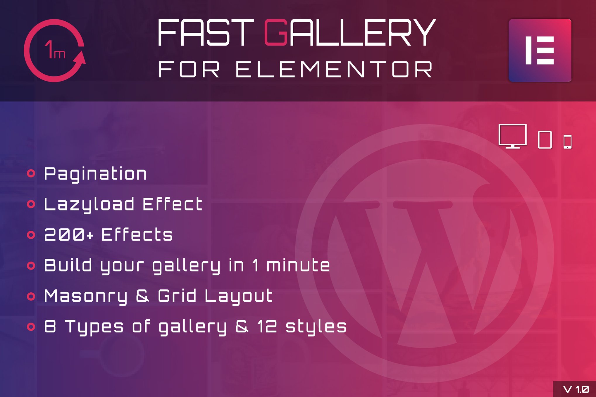 Fast Gallery For Elementor Wordpress Plugin