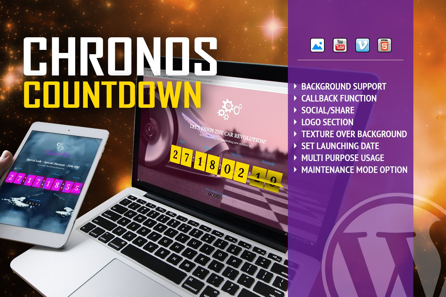 Chronos Countdown – Flip Timer With Background