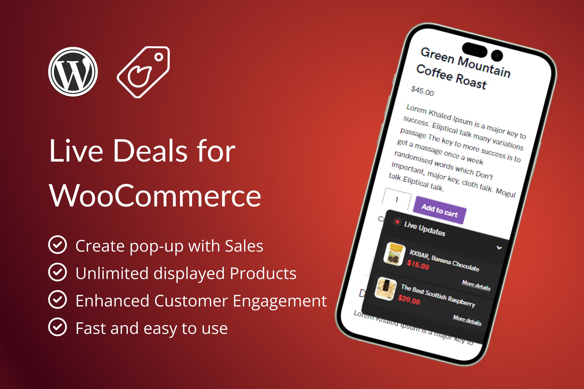 Live Deals For Woocommerce