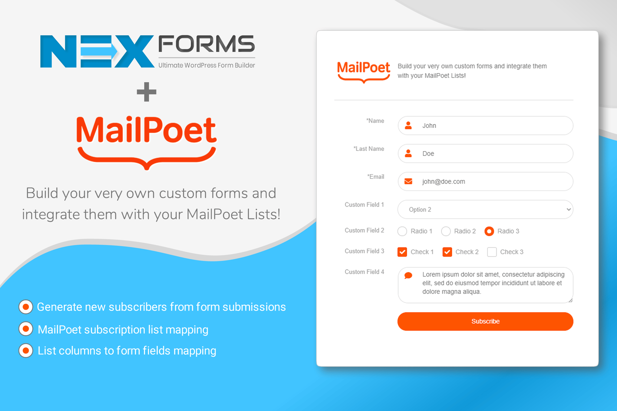 Nex-Forms – Mailpoet Add-On