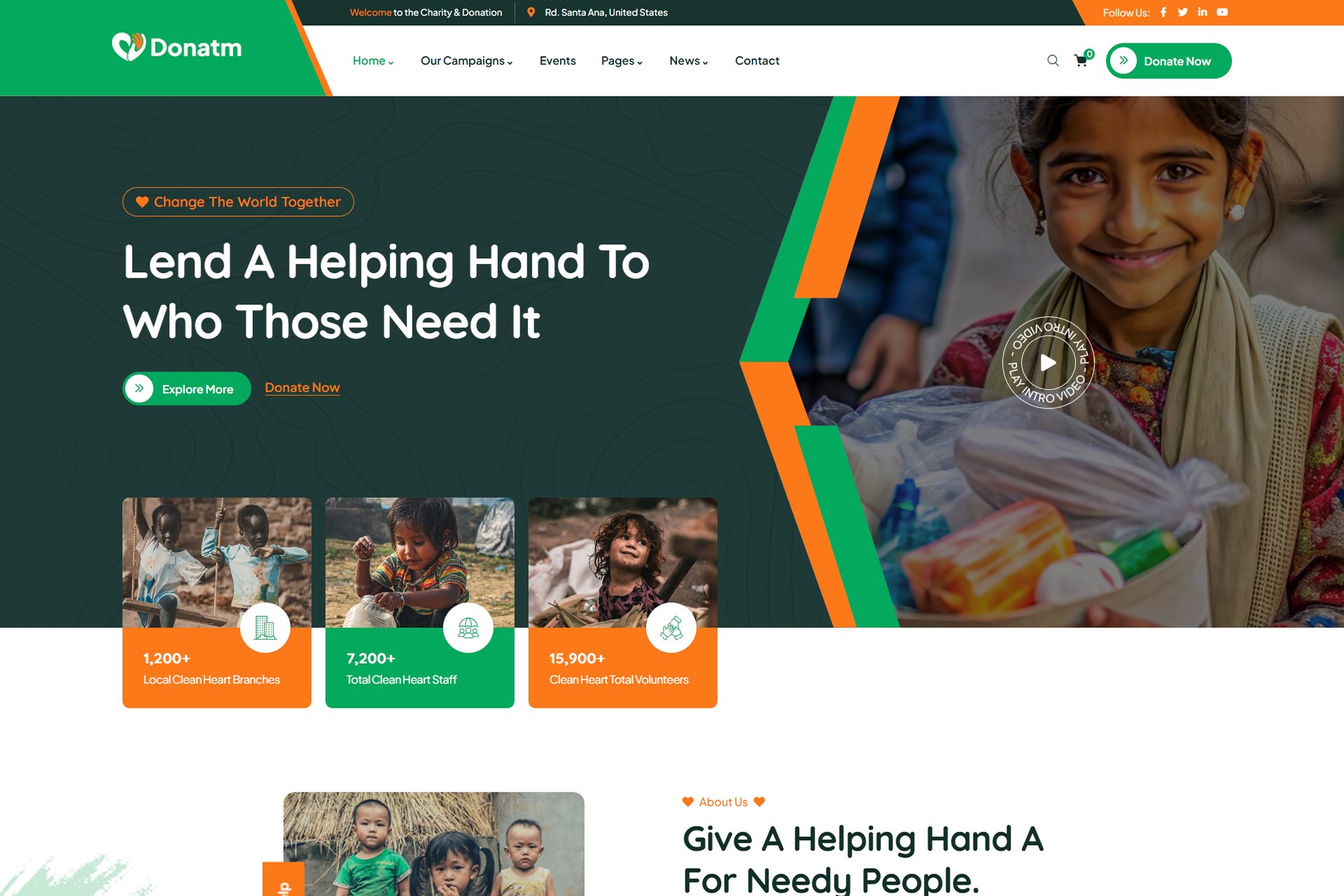 Donatm – Nonprofit Charity Wordpress Theme
