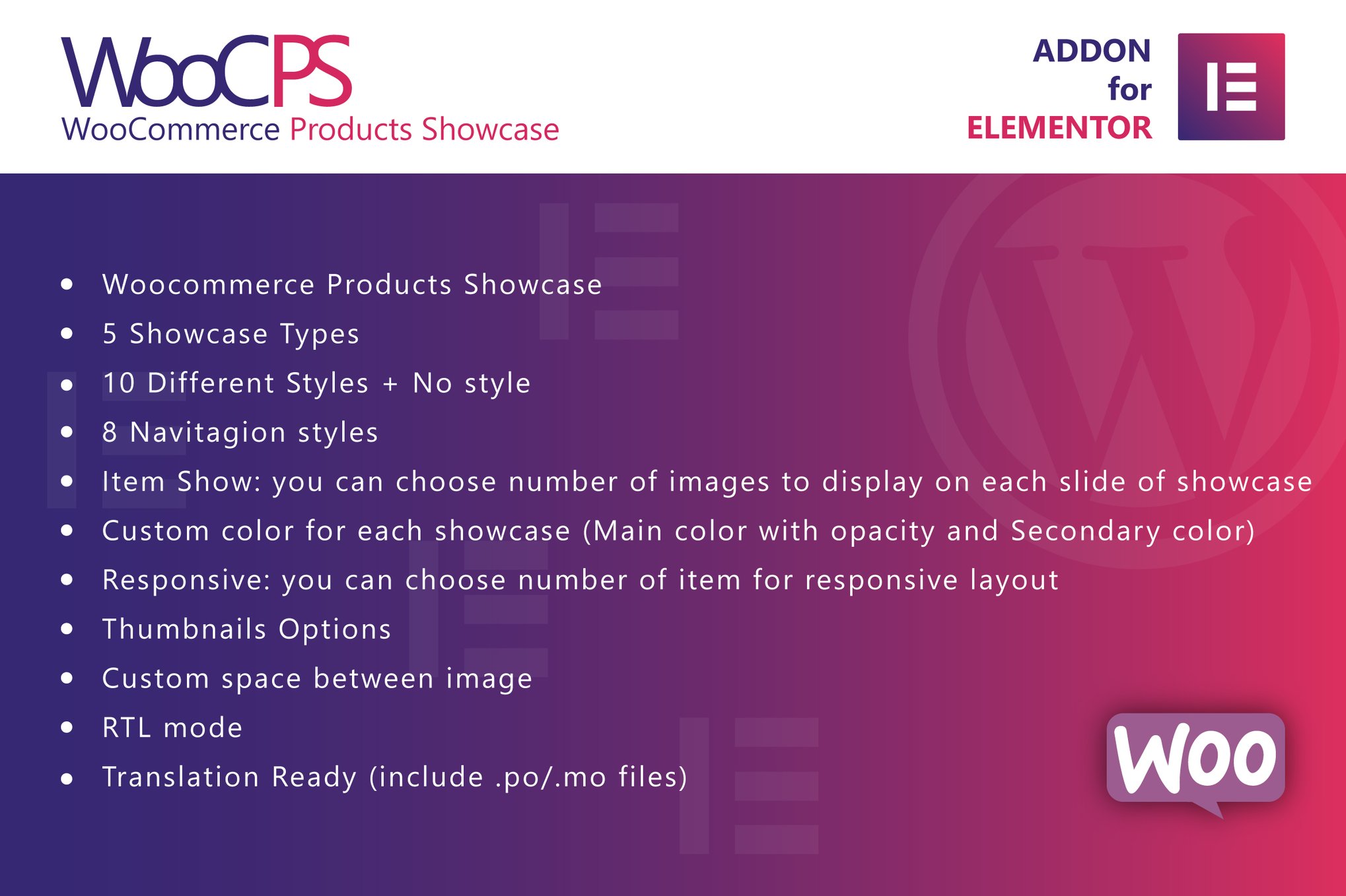 Woocommerce Products Showcase For Elementor