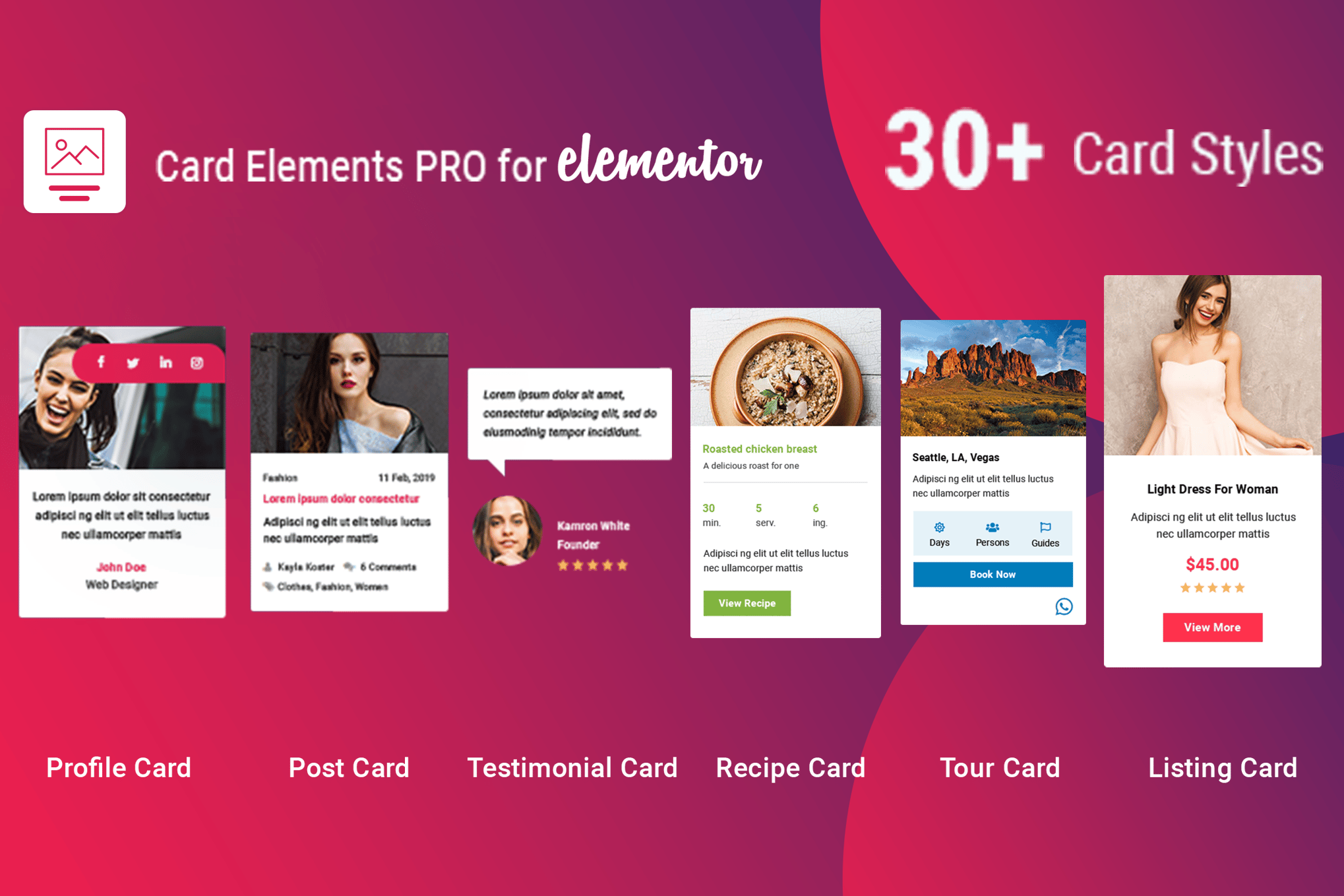 Card Elements Pro For Elementor
