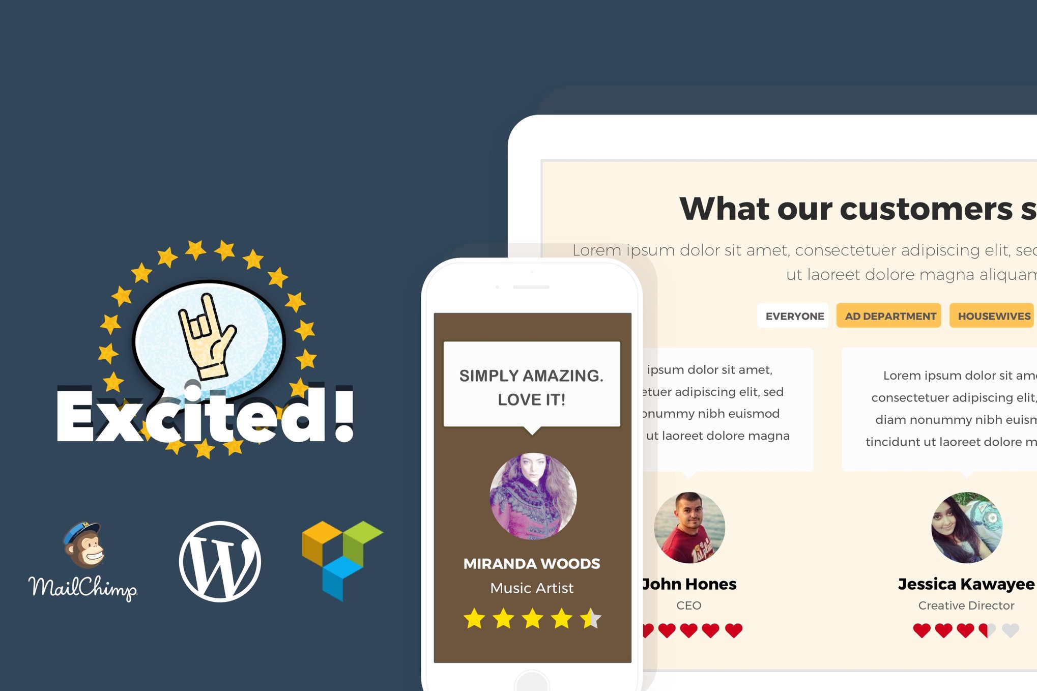 Testimonials Showcase For Wordpress — Excited!