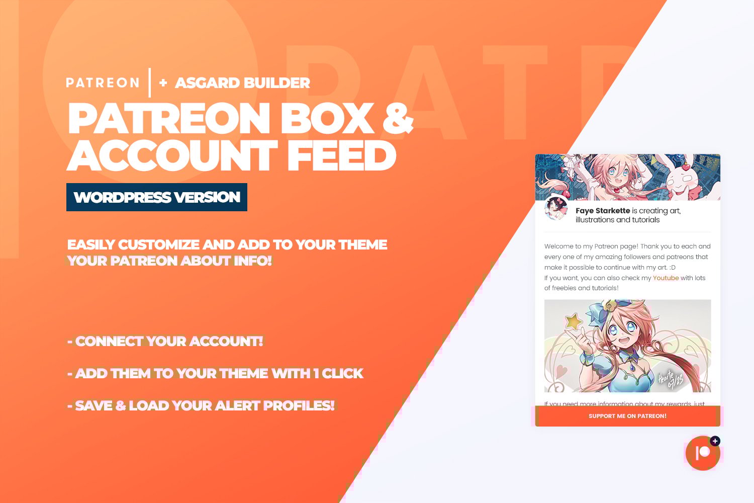 Patreon Box And About Feed Wordpress Plugin