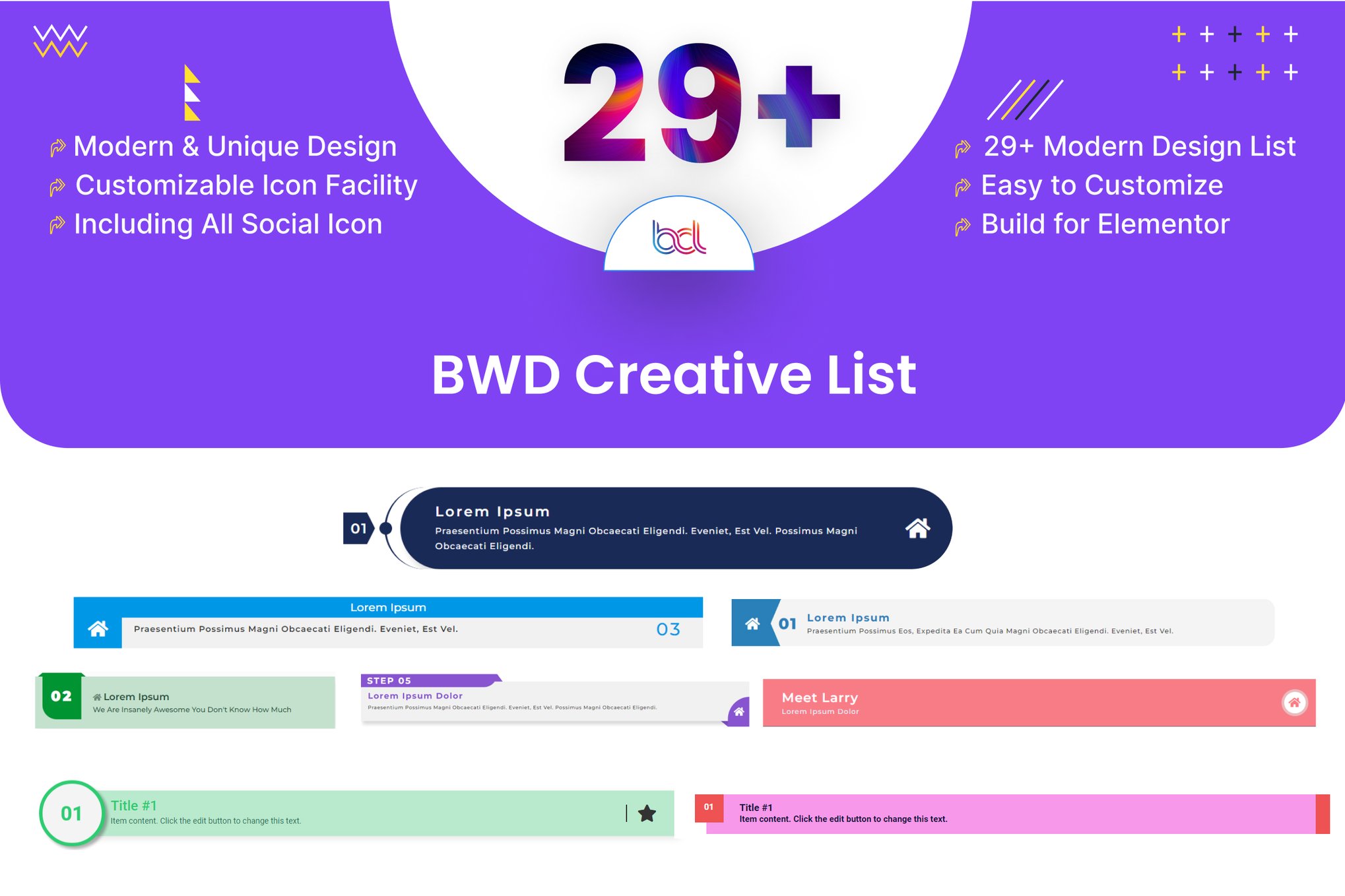 Creative List Addon For Elementor