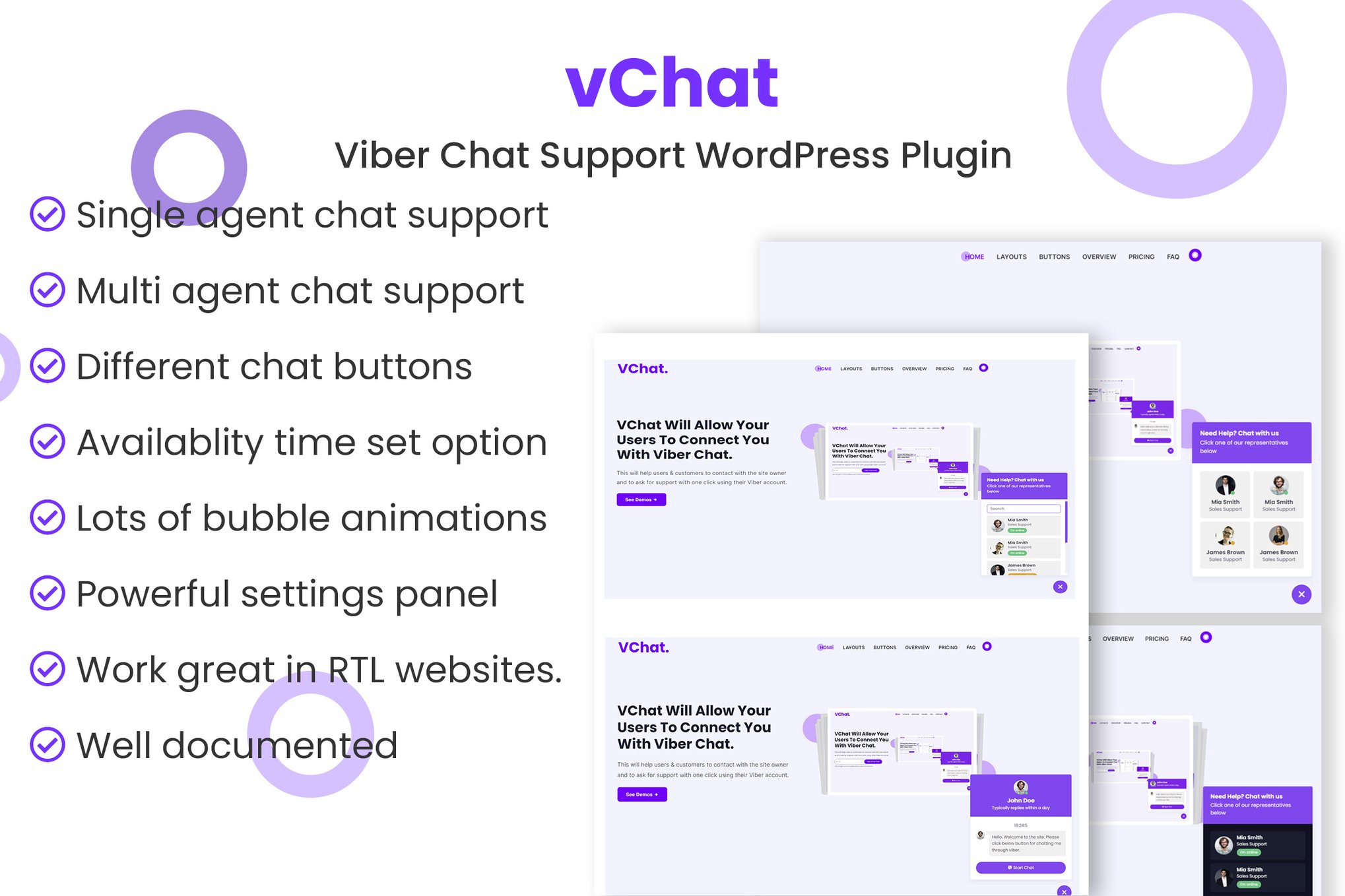 Vchat – Viber Chat Support Wordpress Plugin