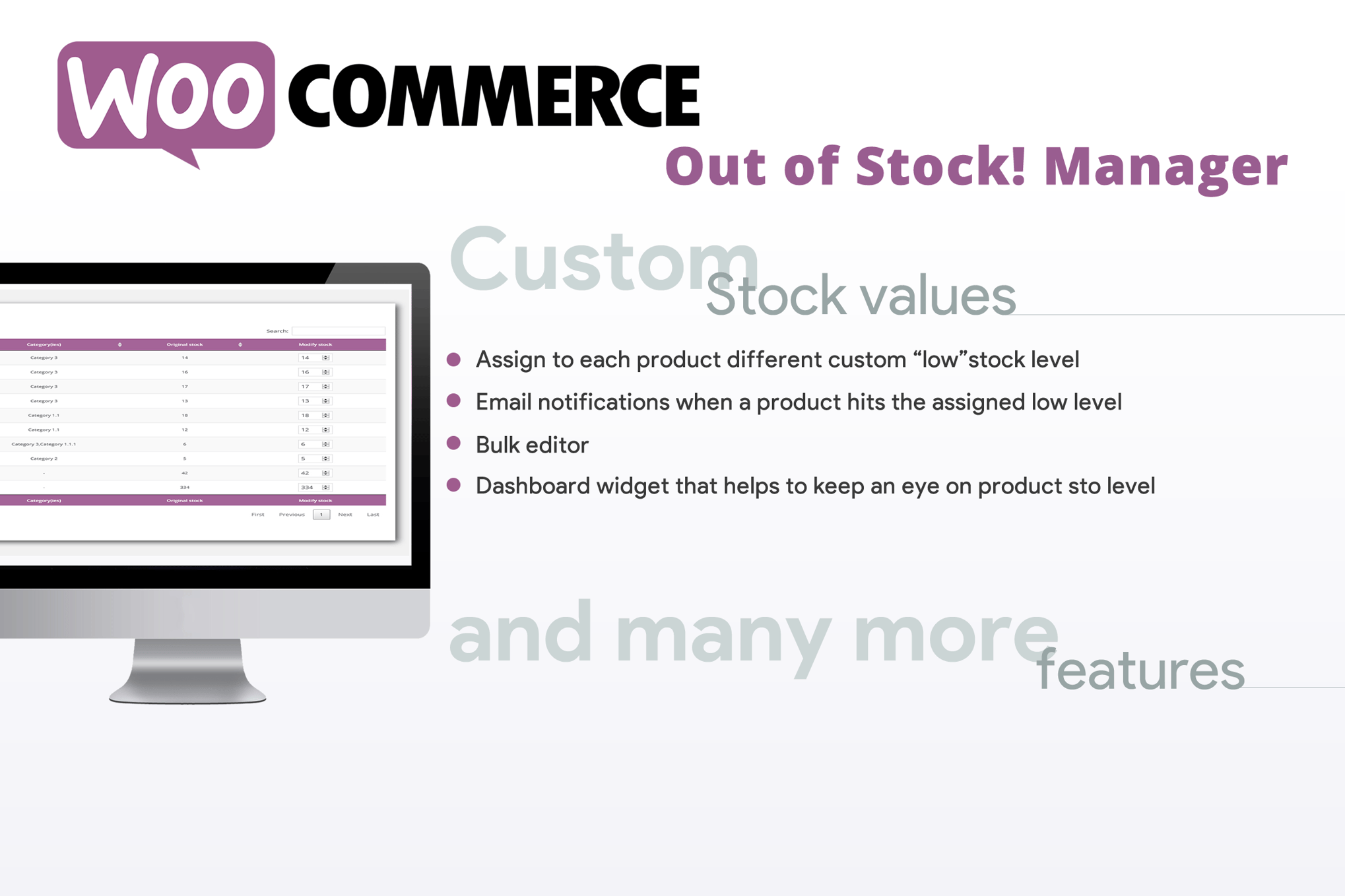 Woocommerce Out Of Stock! Manager