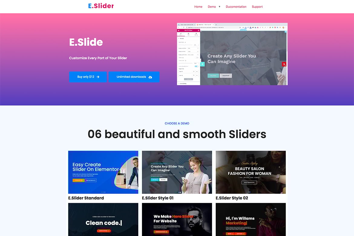 Elementor Slider Addons – Widget