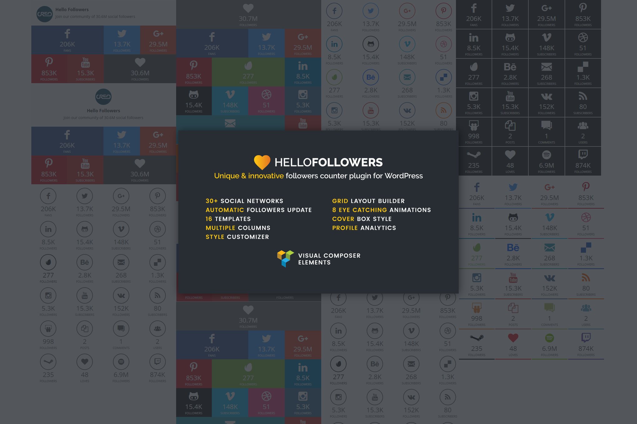 Hello Followers – Social Counter Plugin