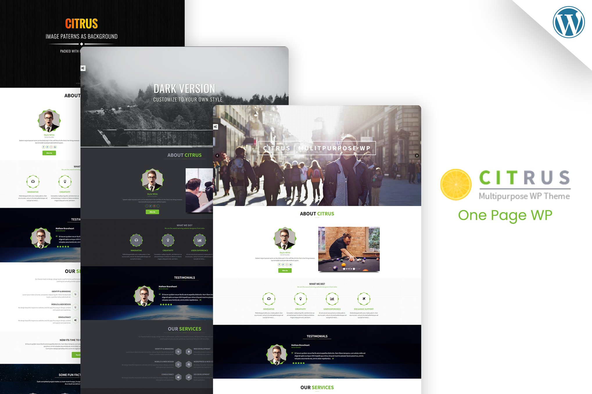 Citrus – One Page Wordpress Theme