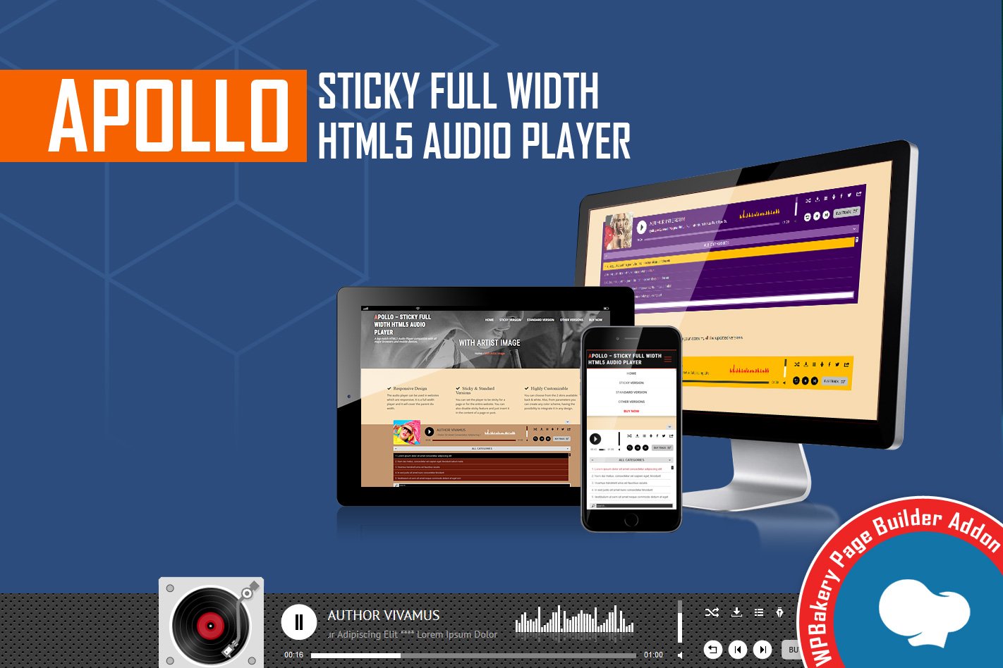 Wpbakery Addon – Apollo Audio Player