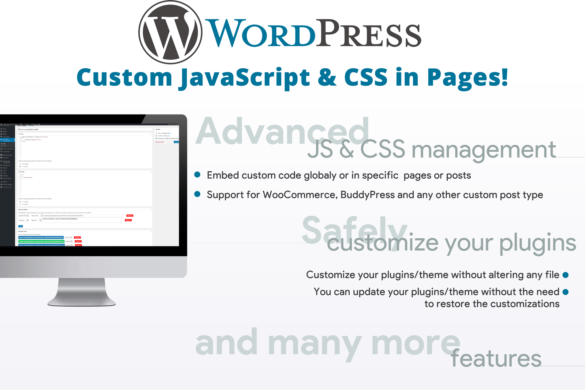 Custom Javascript & Css In Pages!