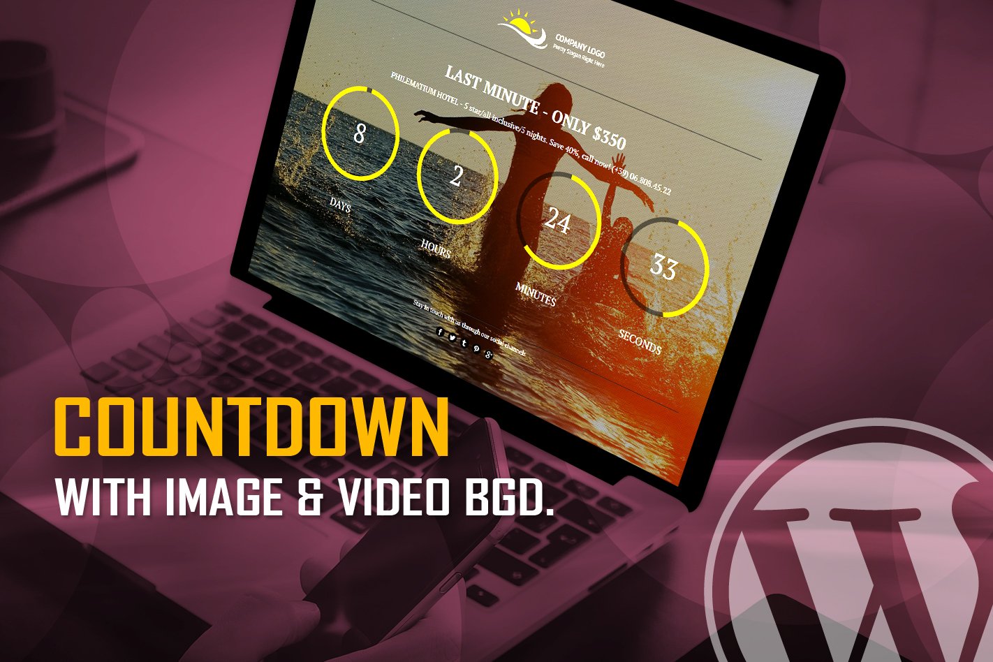 Countdown With Image Or Video Background Wp Plugin