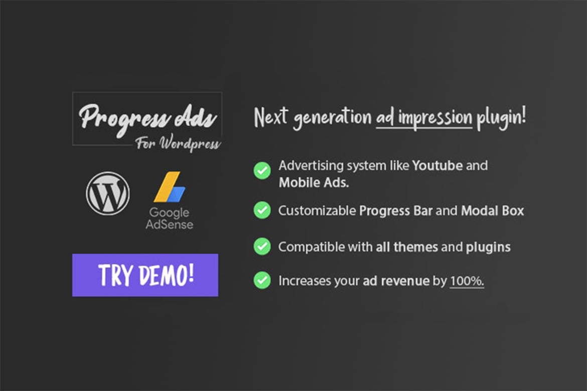 Progress Ads – Wordpress Adsense & Banner Plugin