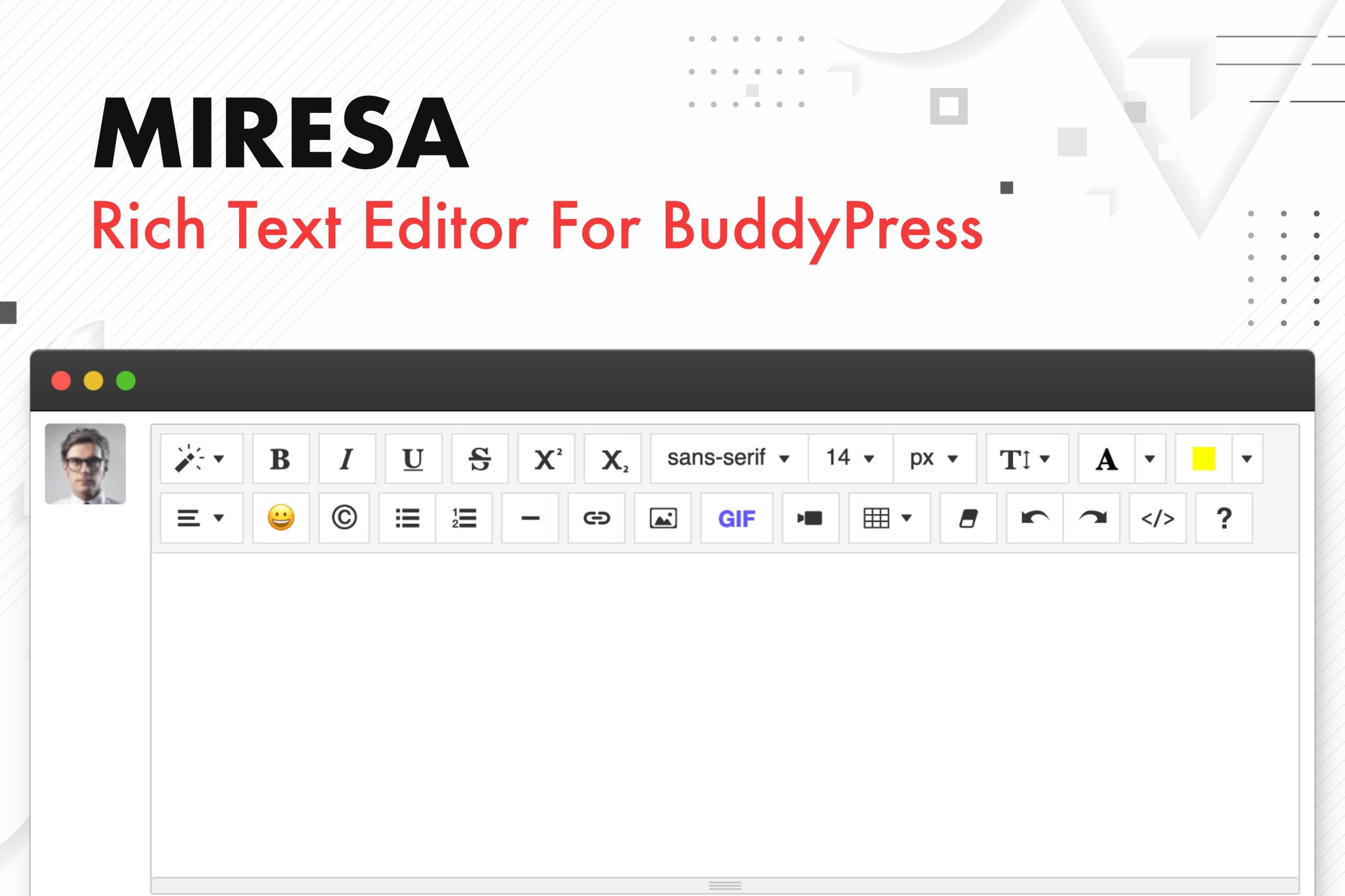 Miresa – Wordpress Rich Text Editor For Buddypress