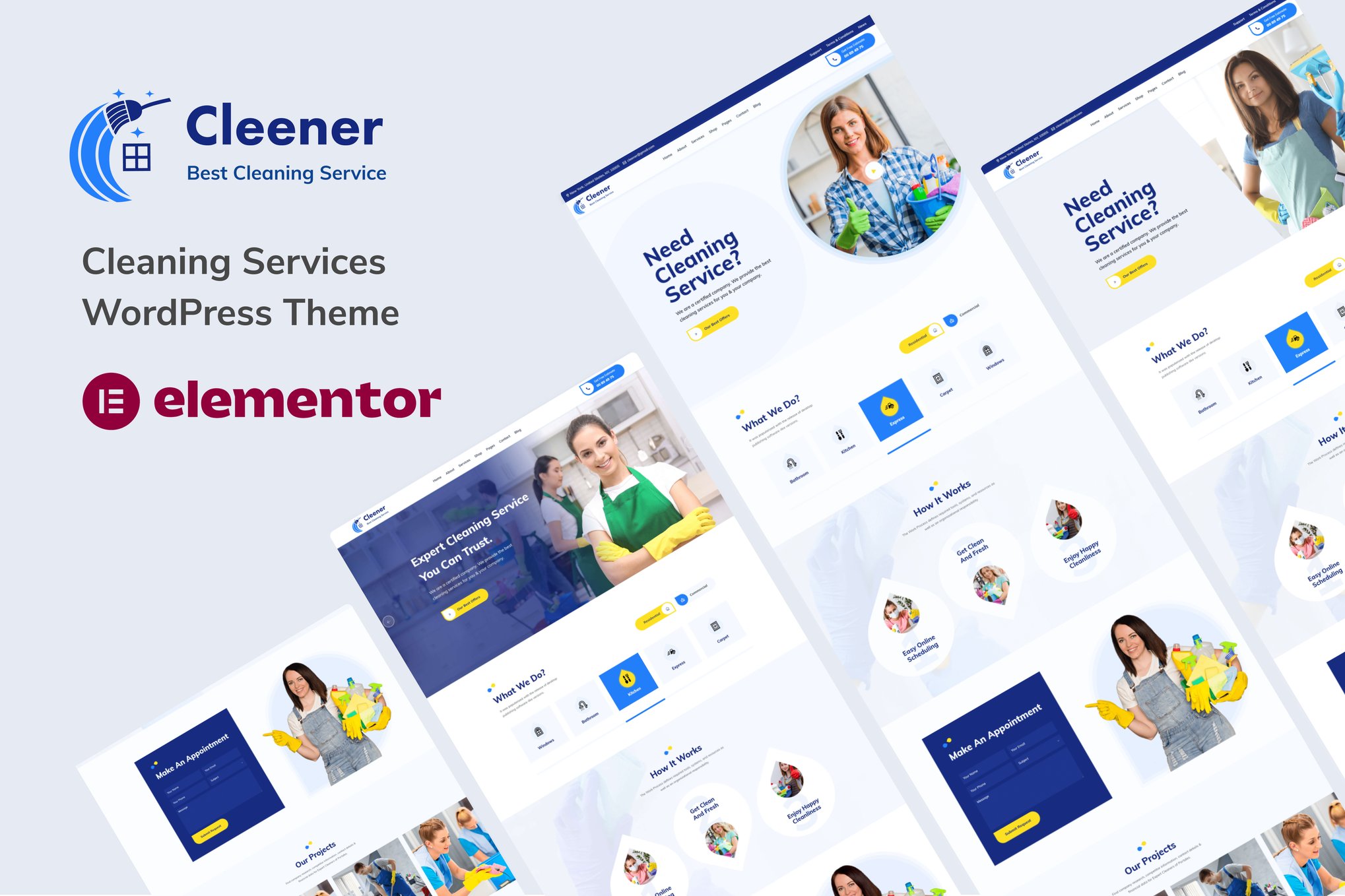 Cleener – Cleaning Services Wordpress Theme