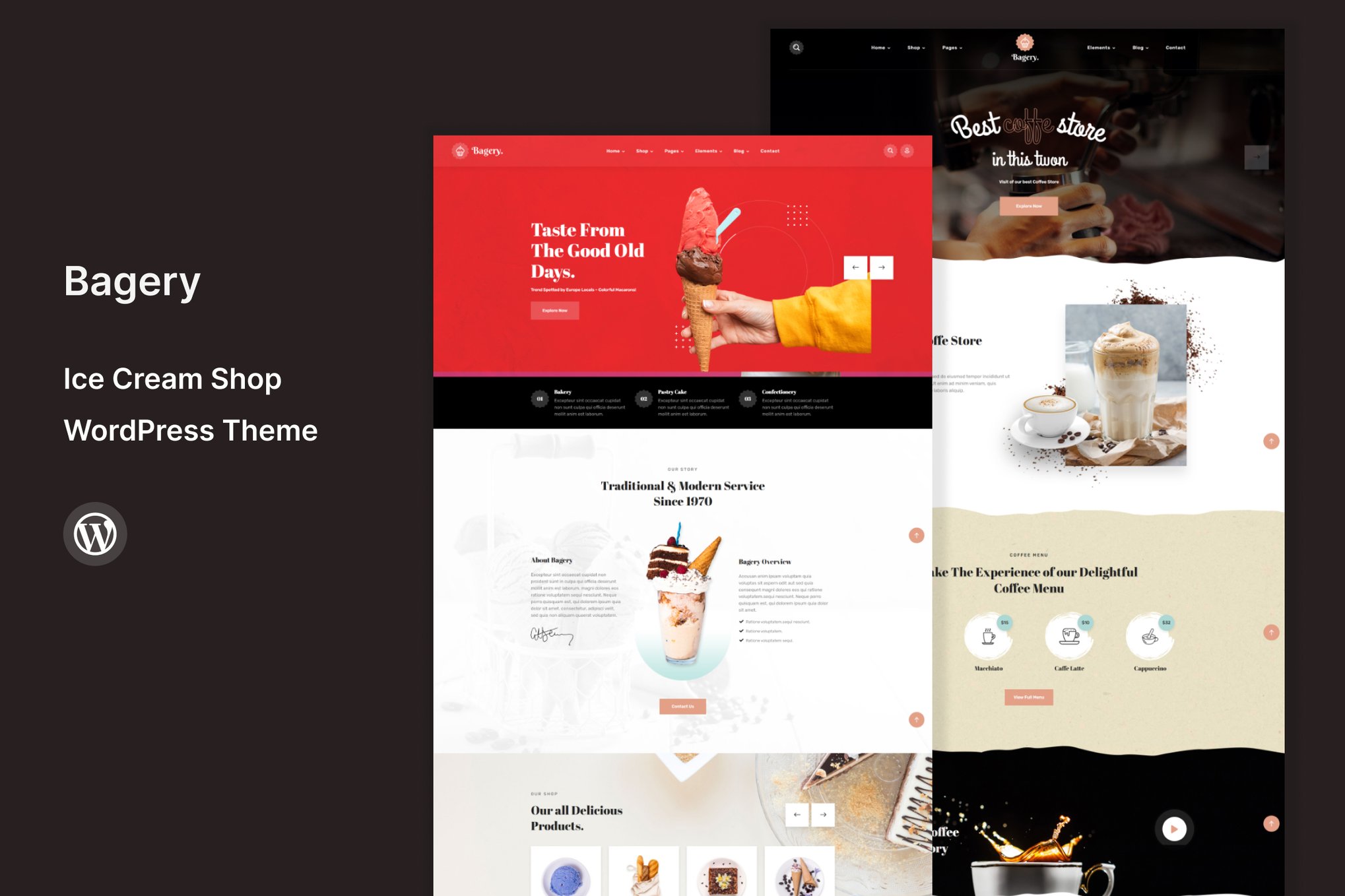 Bagery – Ice Cream Shop Wordpress Theme