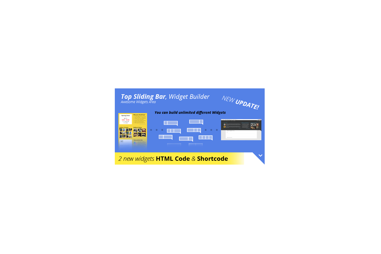 Top Sliding Bar – Wordpress Widgets