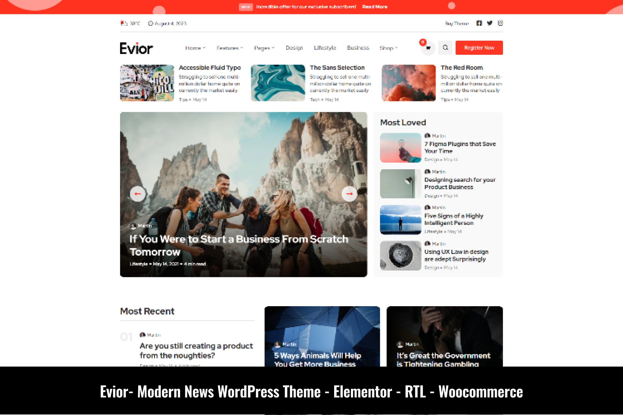 Evior – Modern Magazine Wordpress Theme