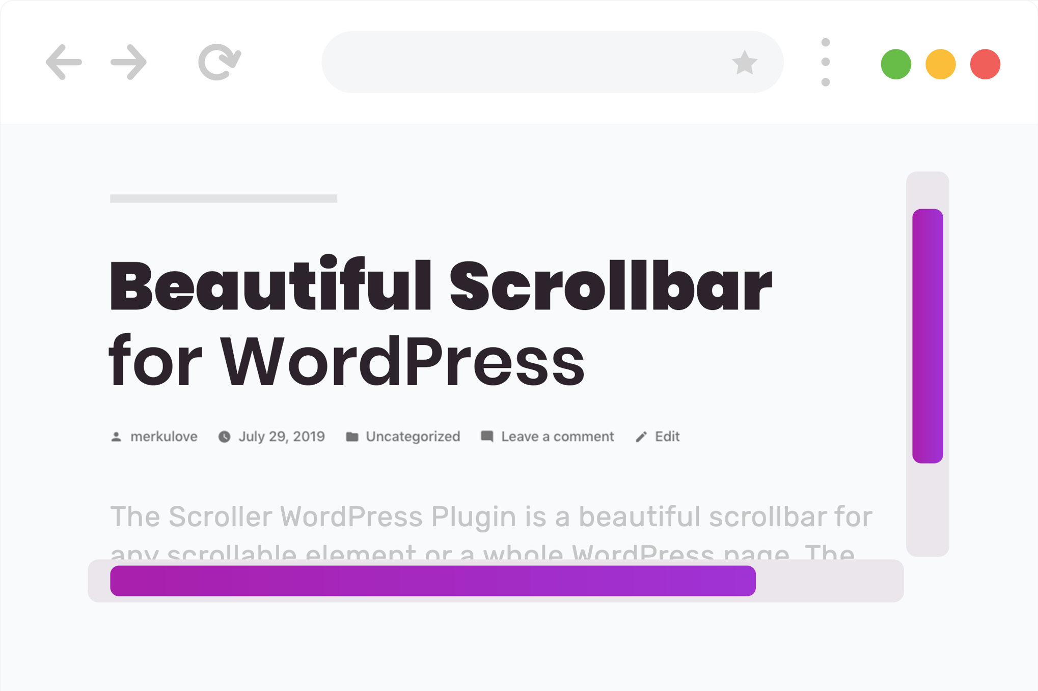 Beautiful Scrollbar For Wordpress