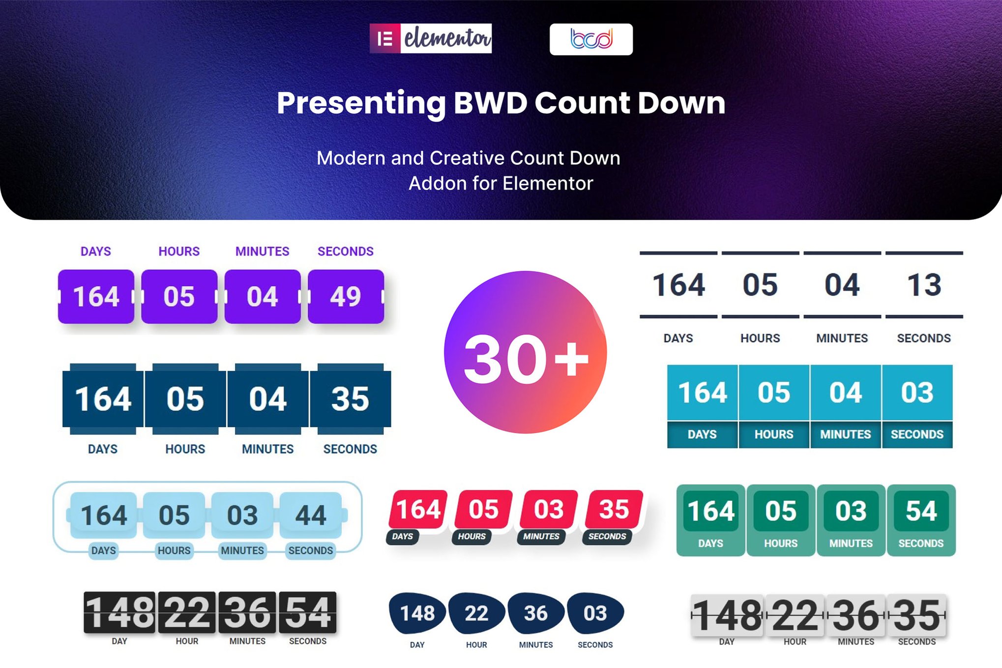 Bwd Count Down Addon For Elementor