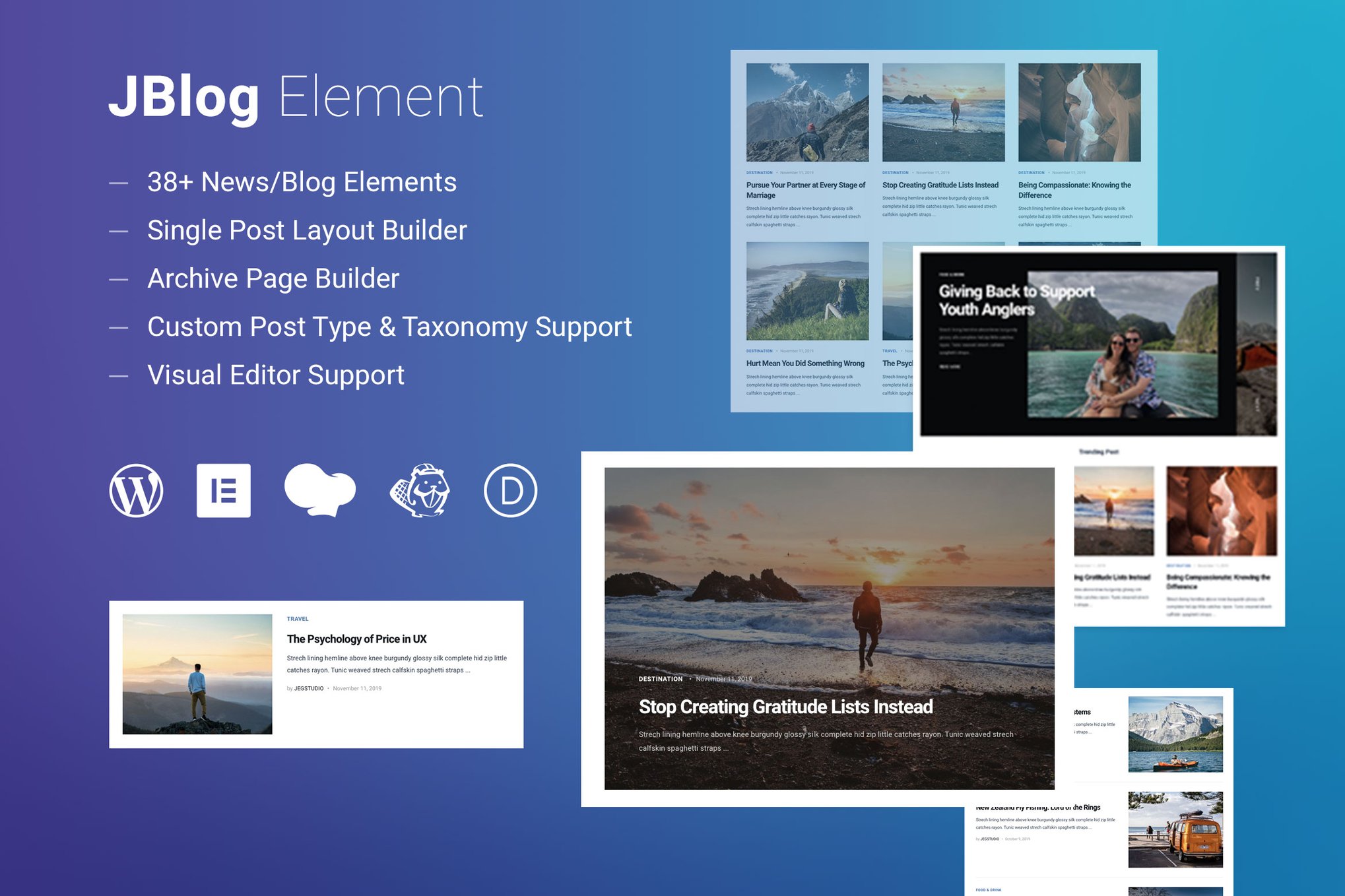 Jblog Elements – Elementor & Wpbakery Add-Ons