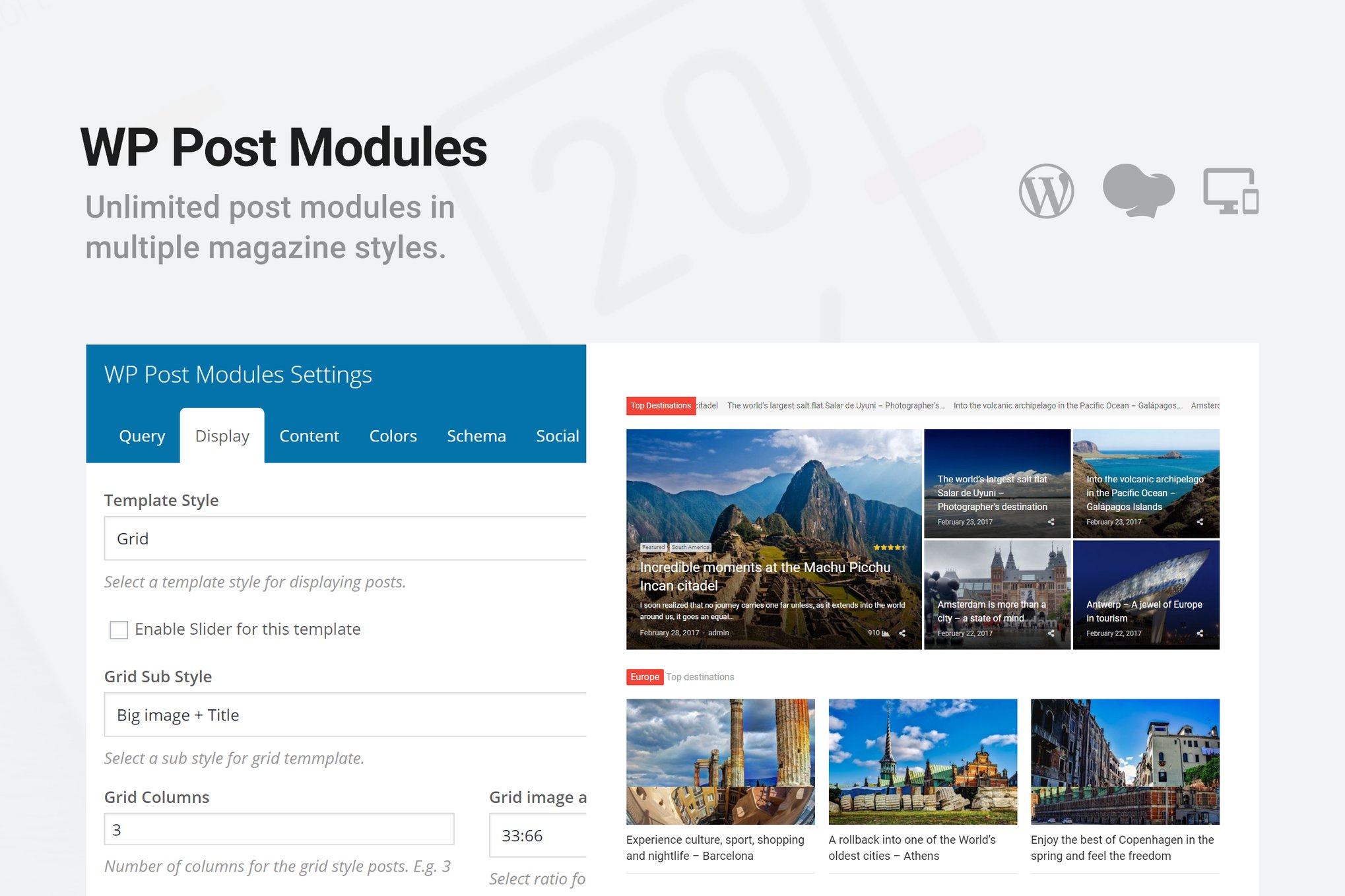 Wp Post Modules For News & Magazine