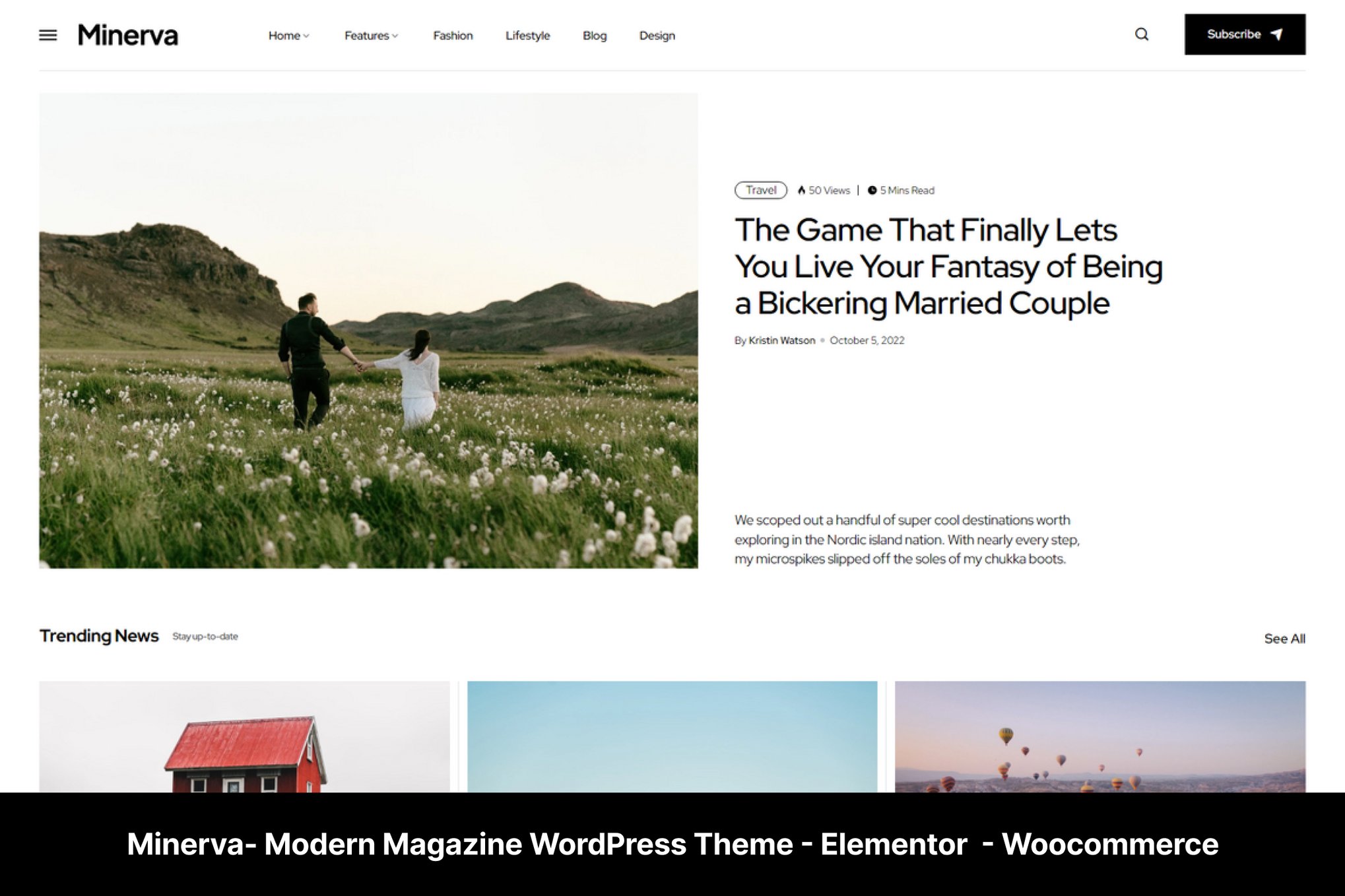 Minerva – Modern Blog Wordpress Theme