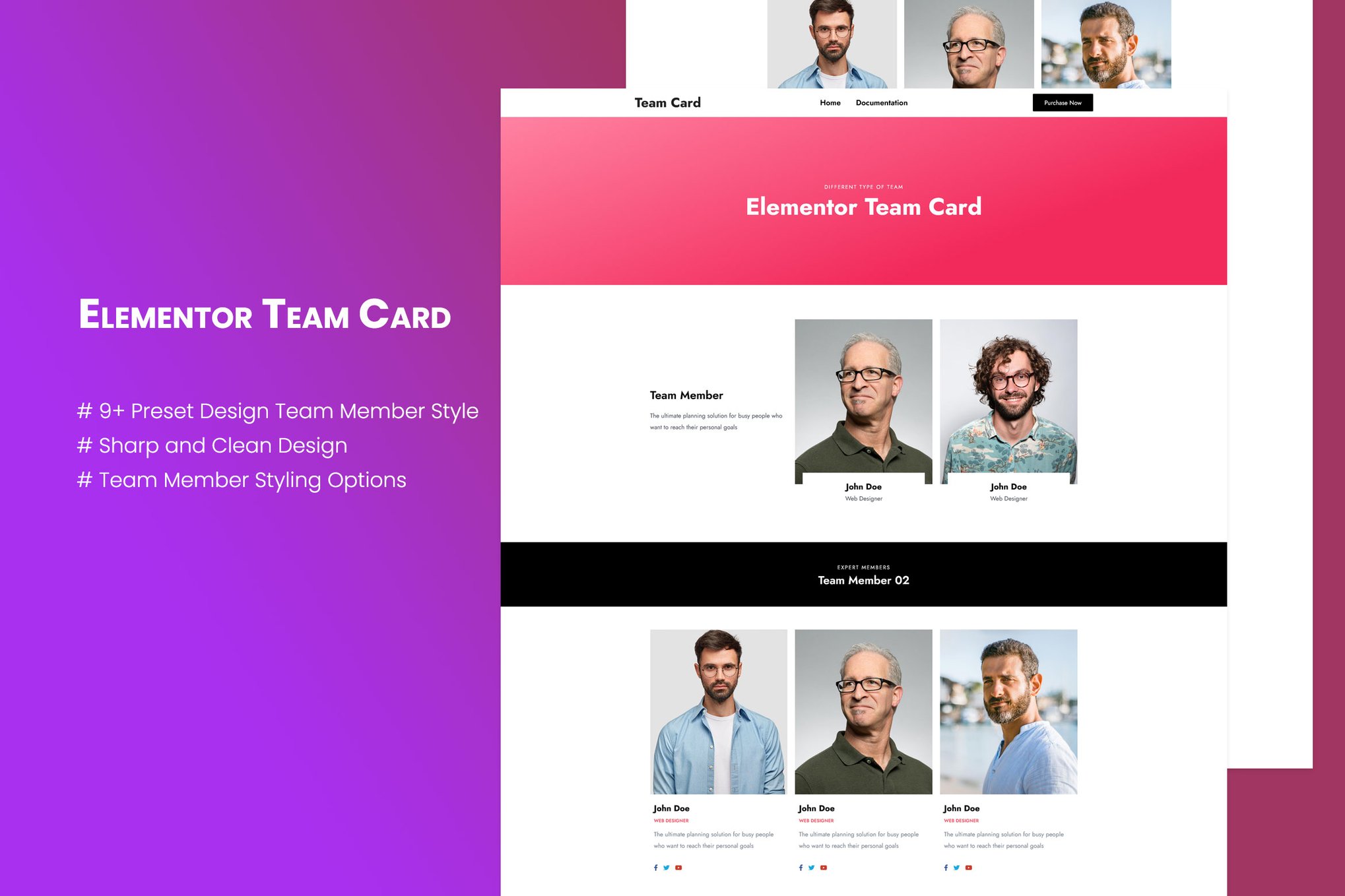 Elementor Team Card