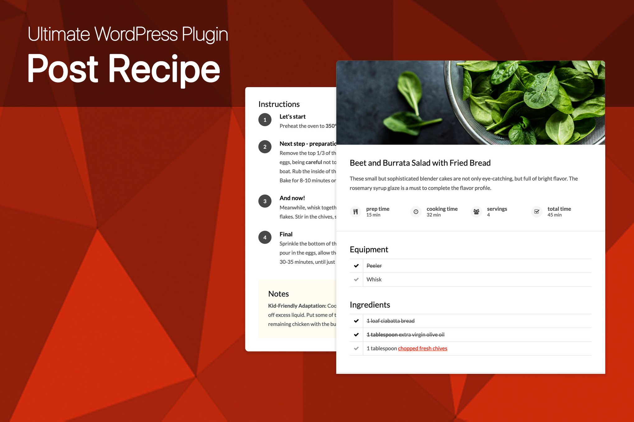 Ultimate Post Recipe Plugin For Wordpress