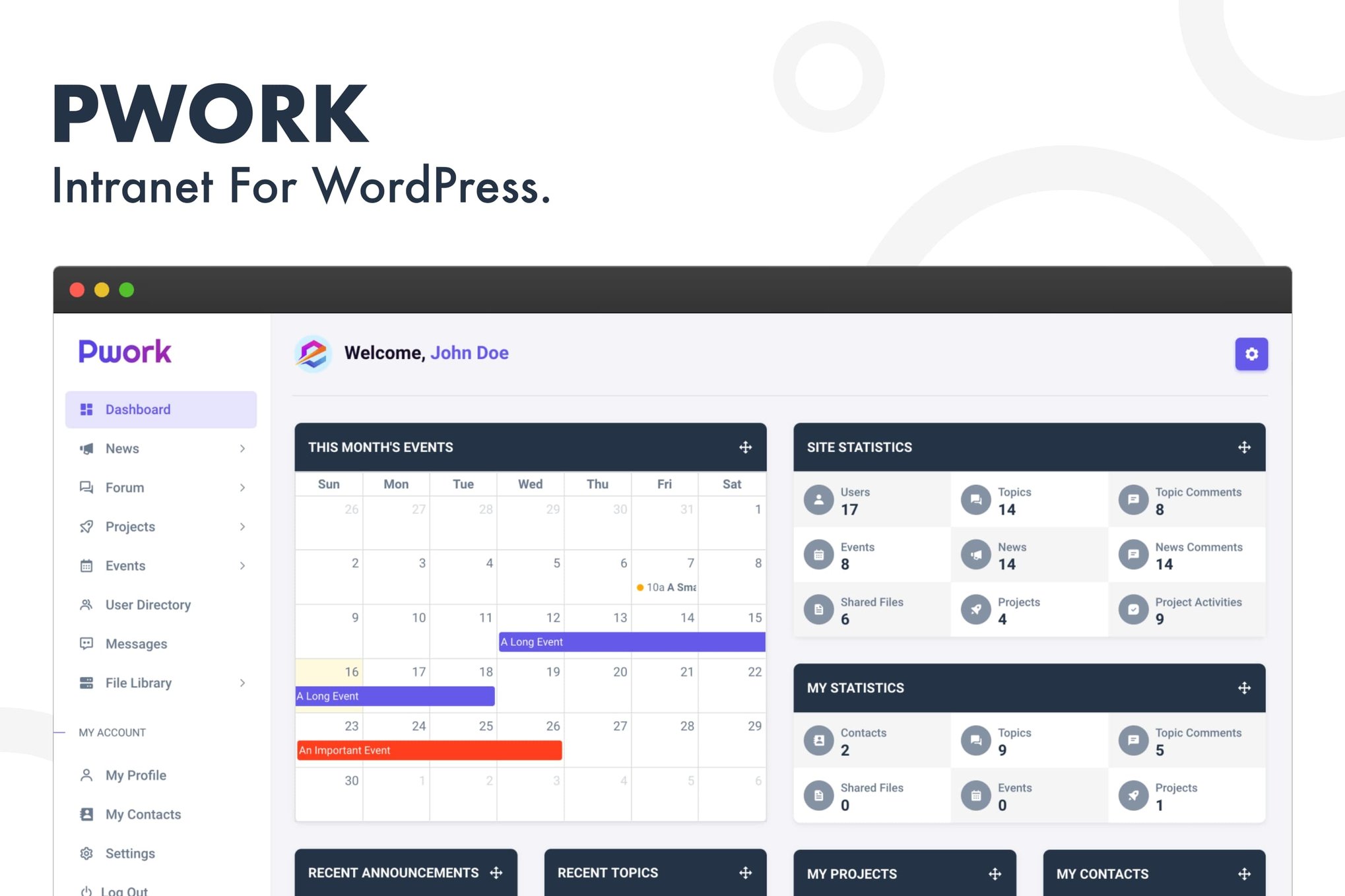 Pwork – Intranet For Wordpress