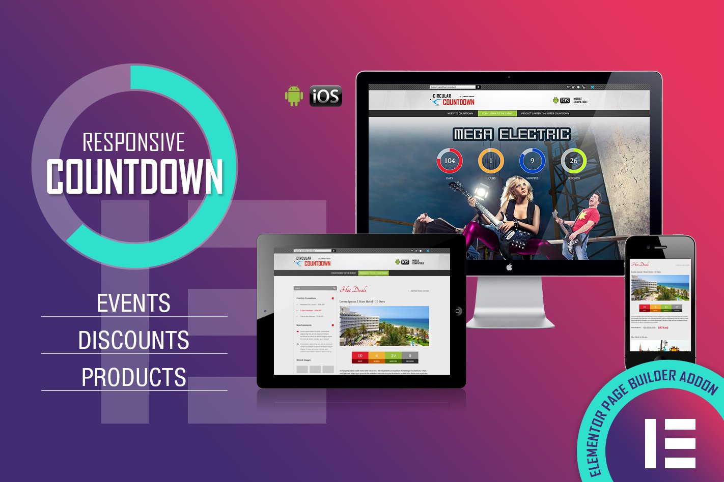 Countdown Pro – Events/Products – Elementor Widget