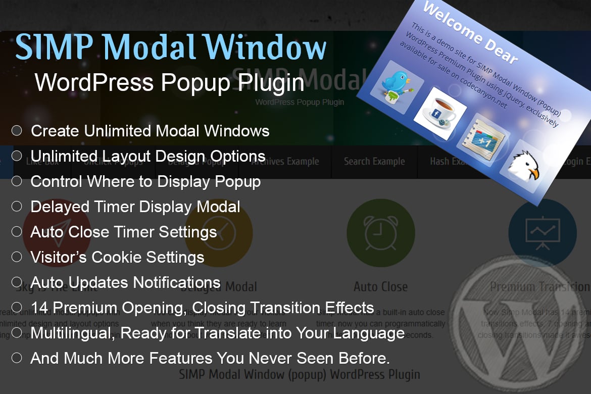 Simp Modal Window – Wordpress Plugin