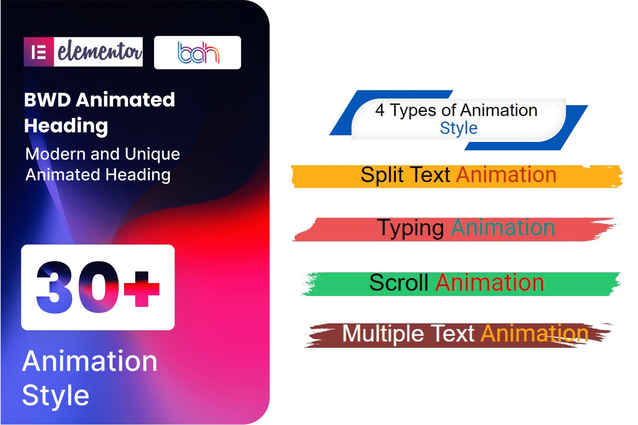 Bwd Animated Heading Addon For Elementor
