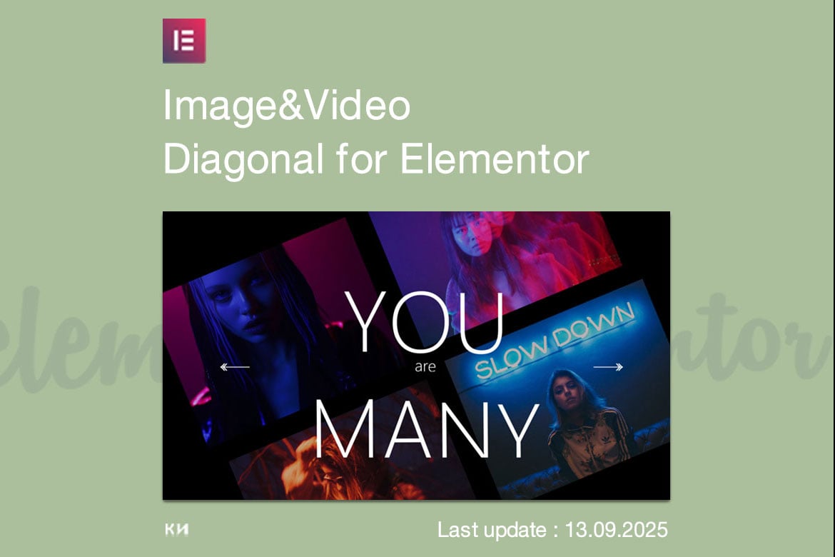 Diagonal Media For Elementor