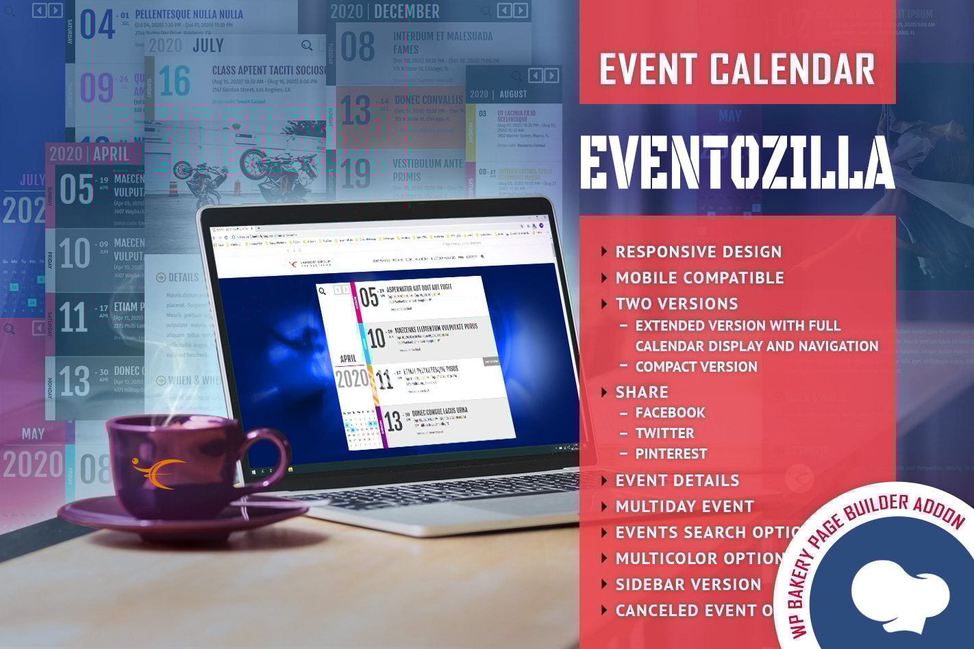 Eventozilla – Event Calendar – Addon For Wpbakery
