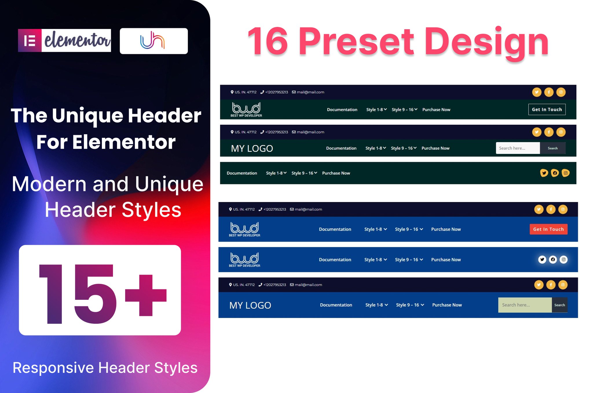 Elementor Header Addon For Wordpress