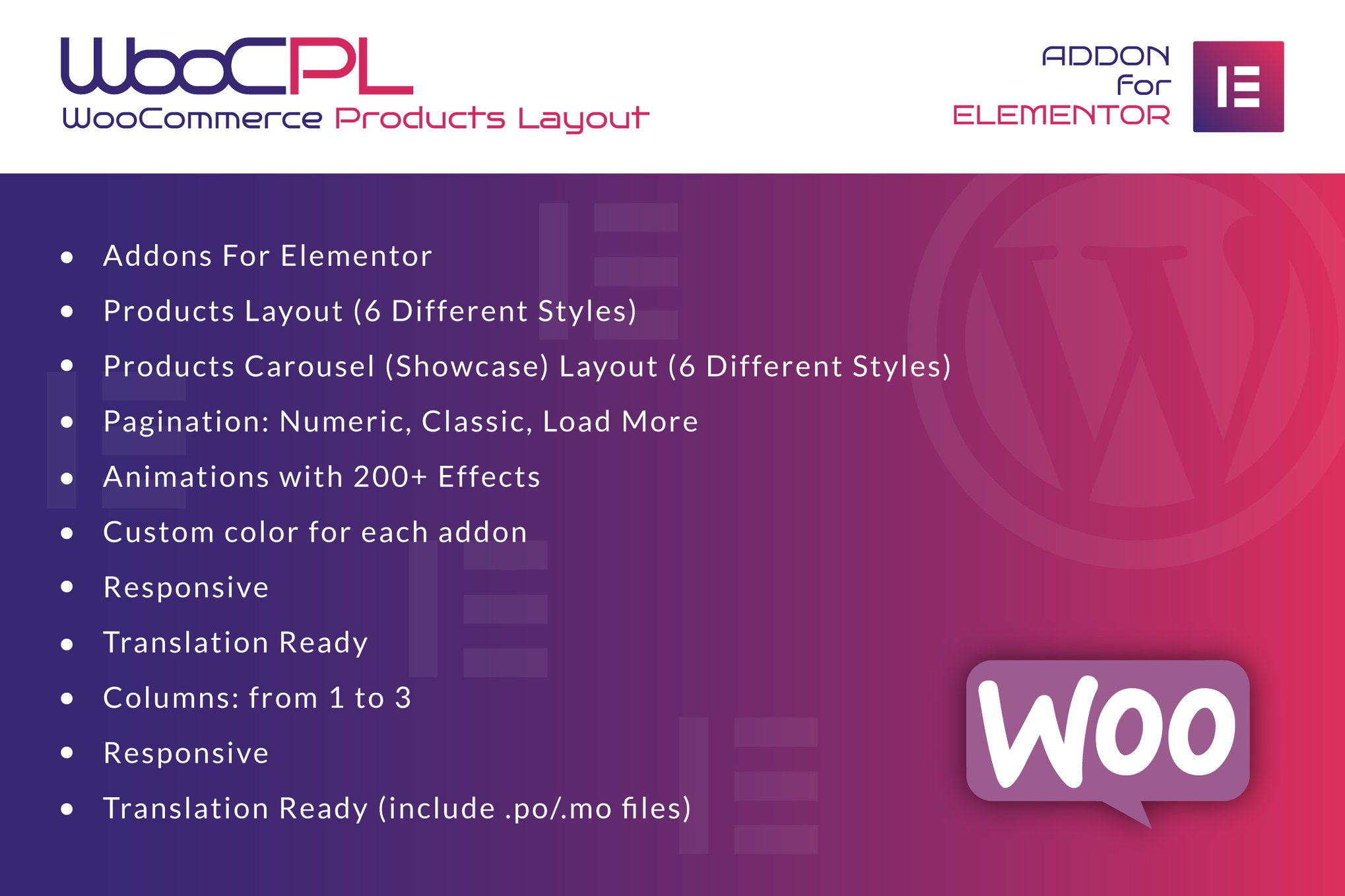 Woocommerce Products Layout For Elementor