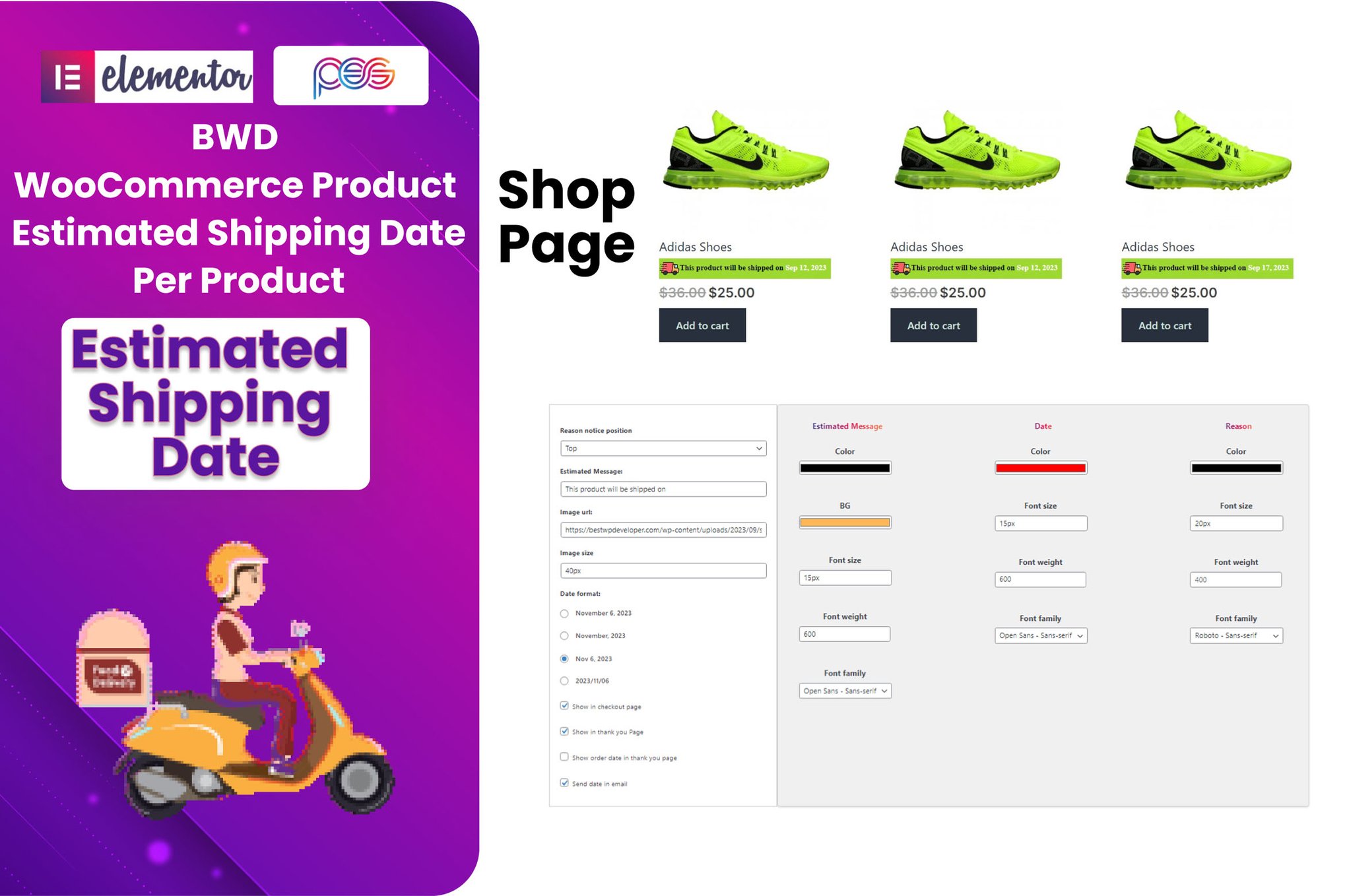 Product Estimated Shipping Date Plugin For Woocomm