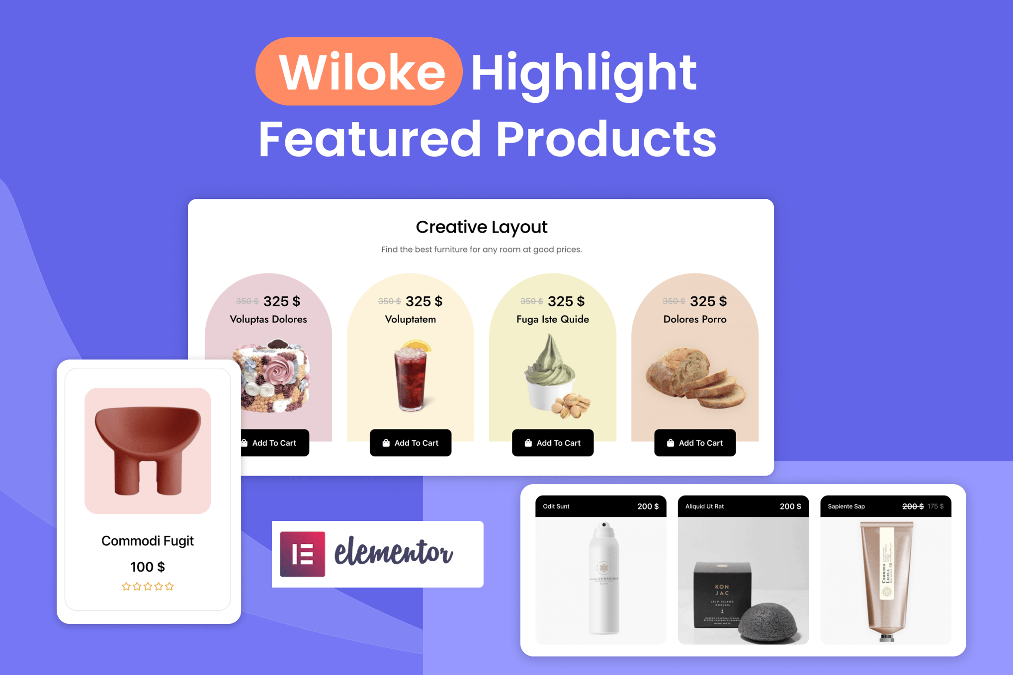 Wiloke Highlight Featured Products For Elementor