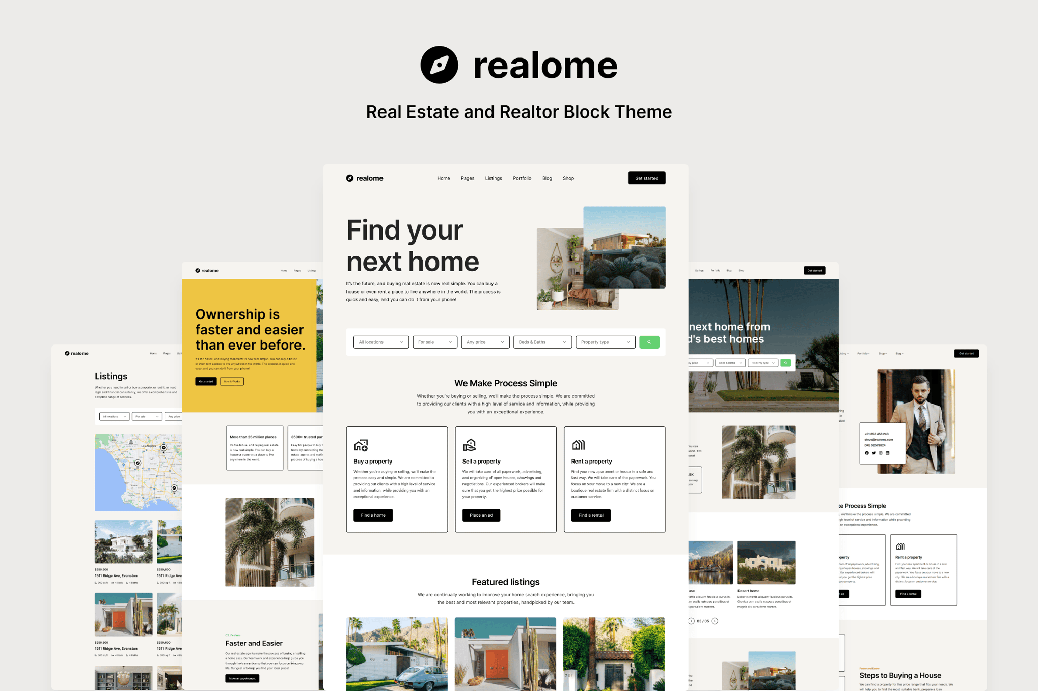 Realome – Real Estate And Realtor Block Theme