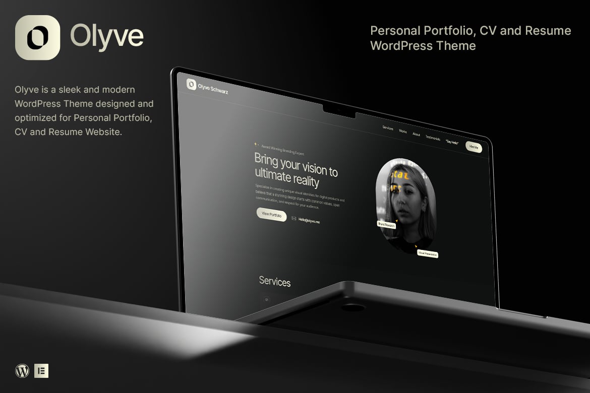 Olyve – Personal Portfolio Wordpress Theme