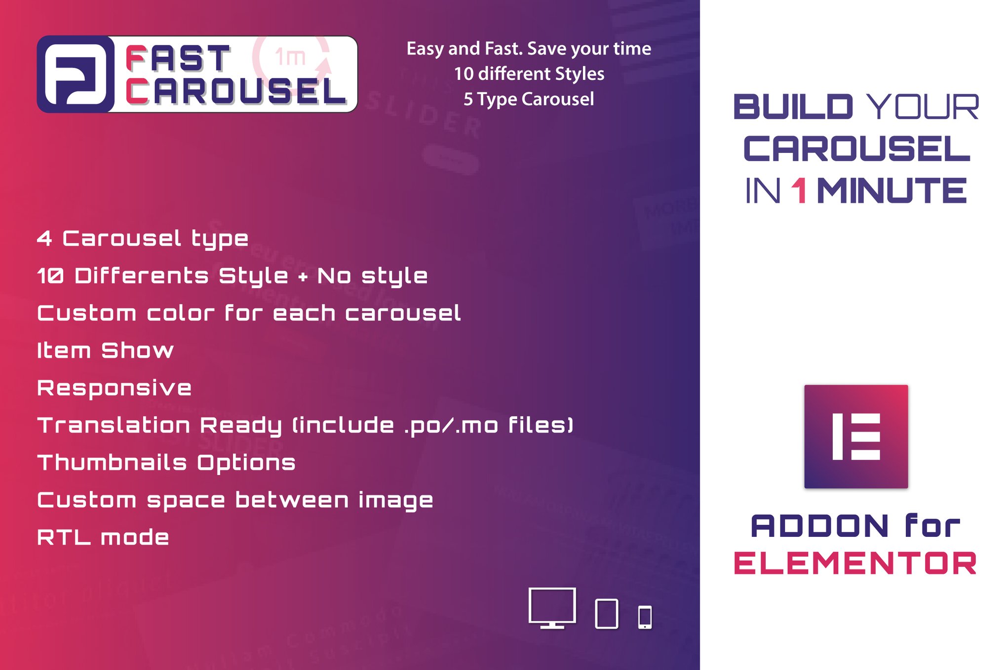 Fast Carousel For Elementor – Wordpress Plugin